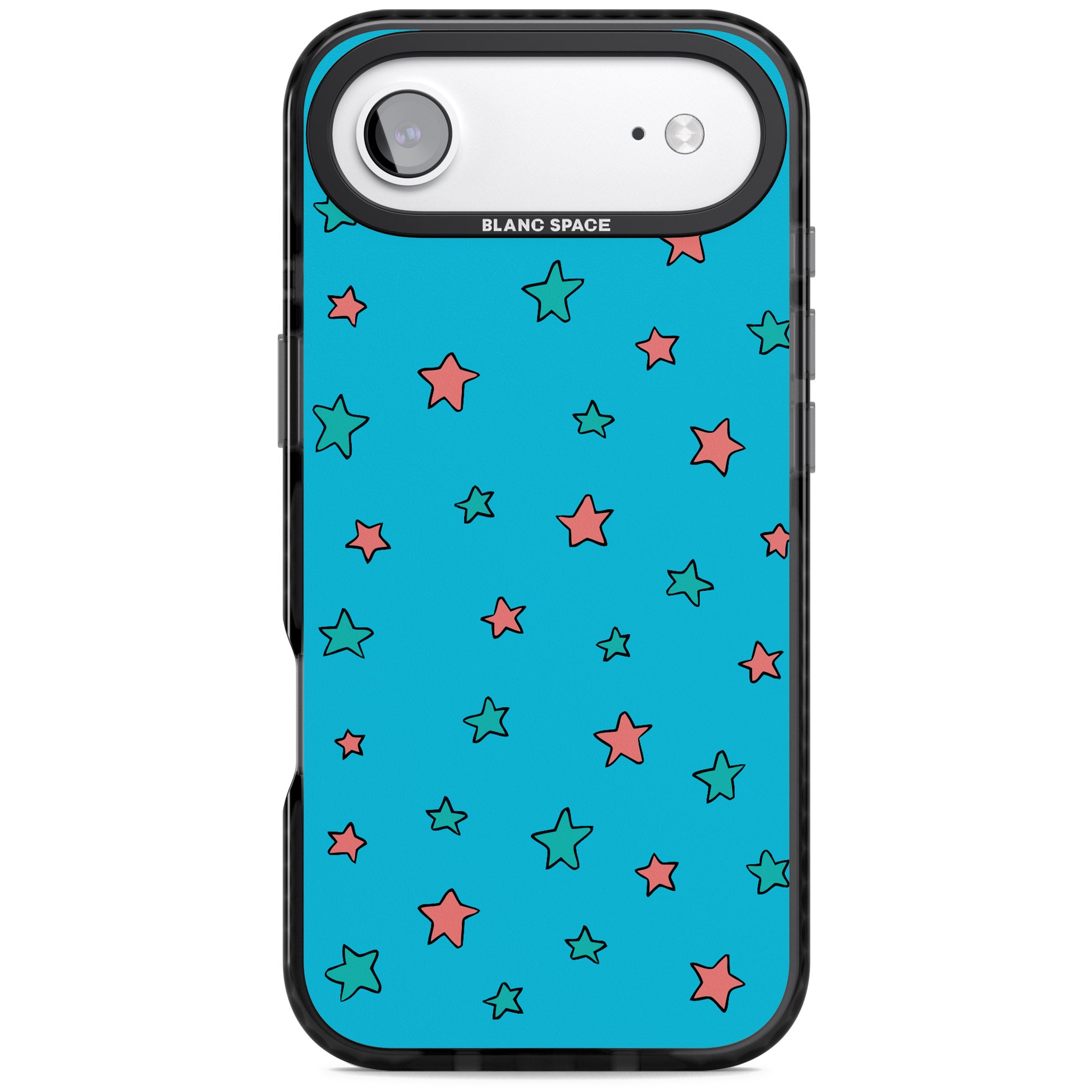 Blue Heartstopper Stars Pattern iPhone 17 Air Impact Black Phone Case