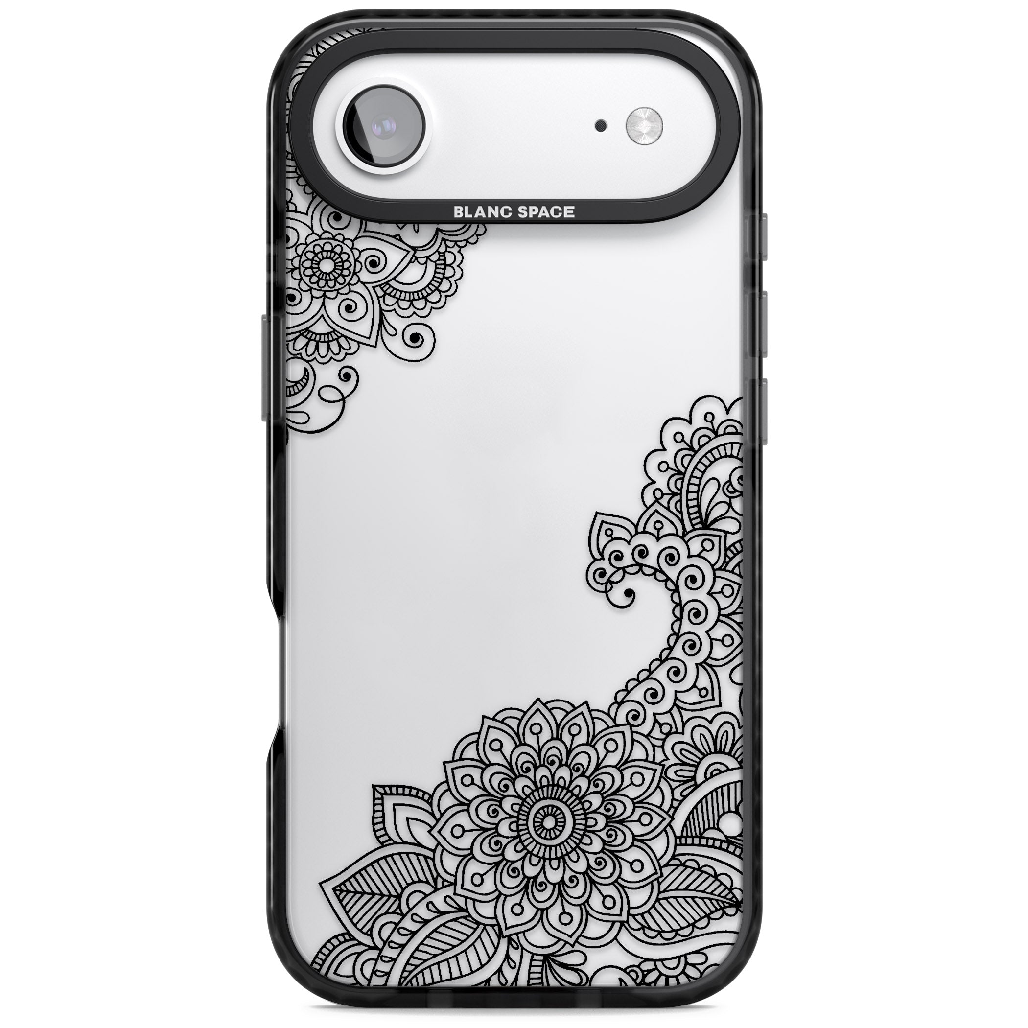 Black Henna Botanicals iPhone 17 Air Impact Black Phone Case