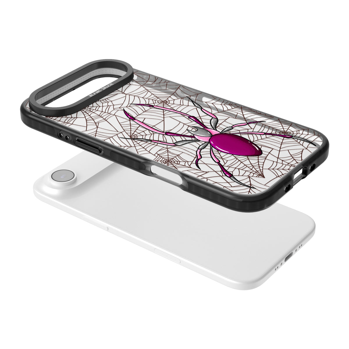 Arachnophobia iPhone Air Impact Black Phone Case angled