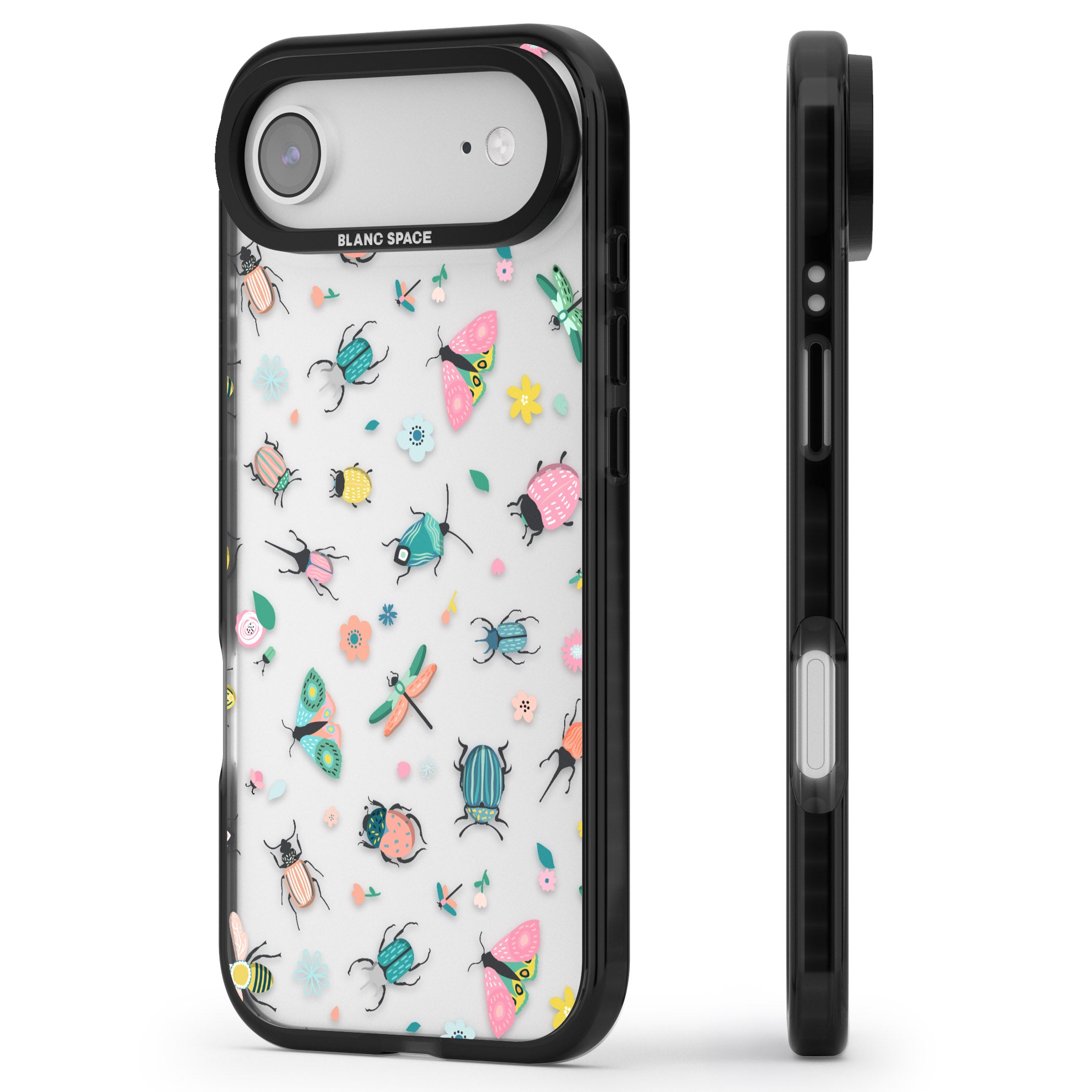 Playful Bug Life iPhone 17 Air Impact Black Phone Case Side Profile