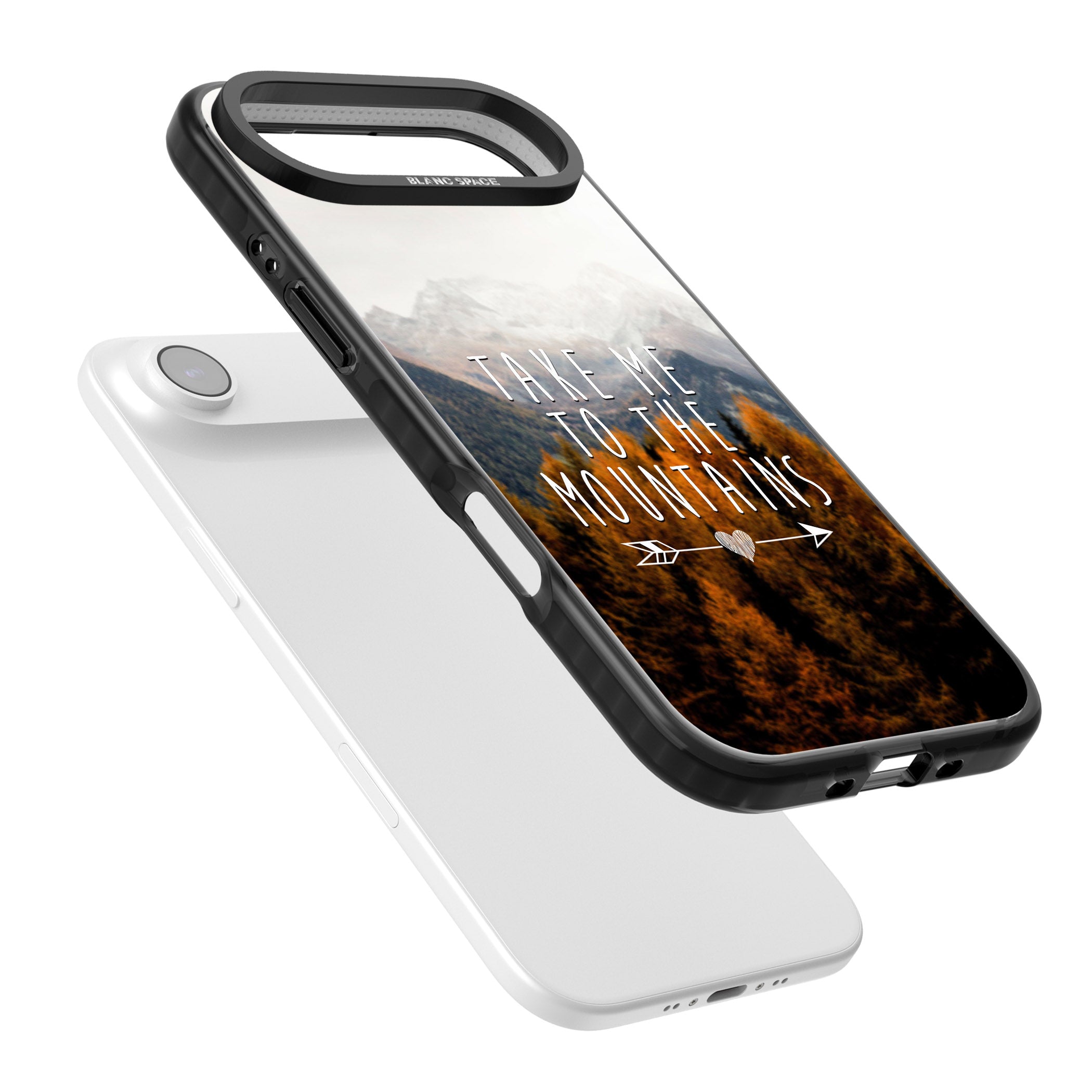 Take Me Mountains Quote iPhone 17 Air Impact Black Phone Case Colours