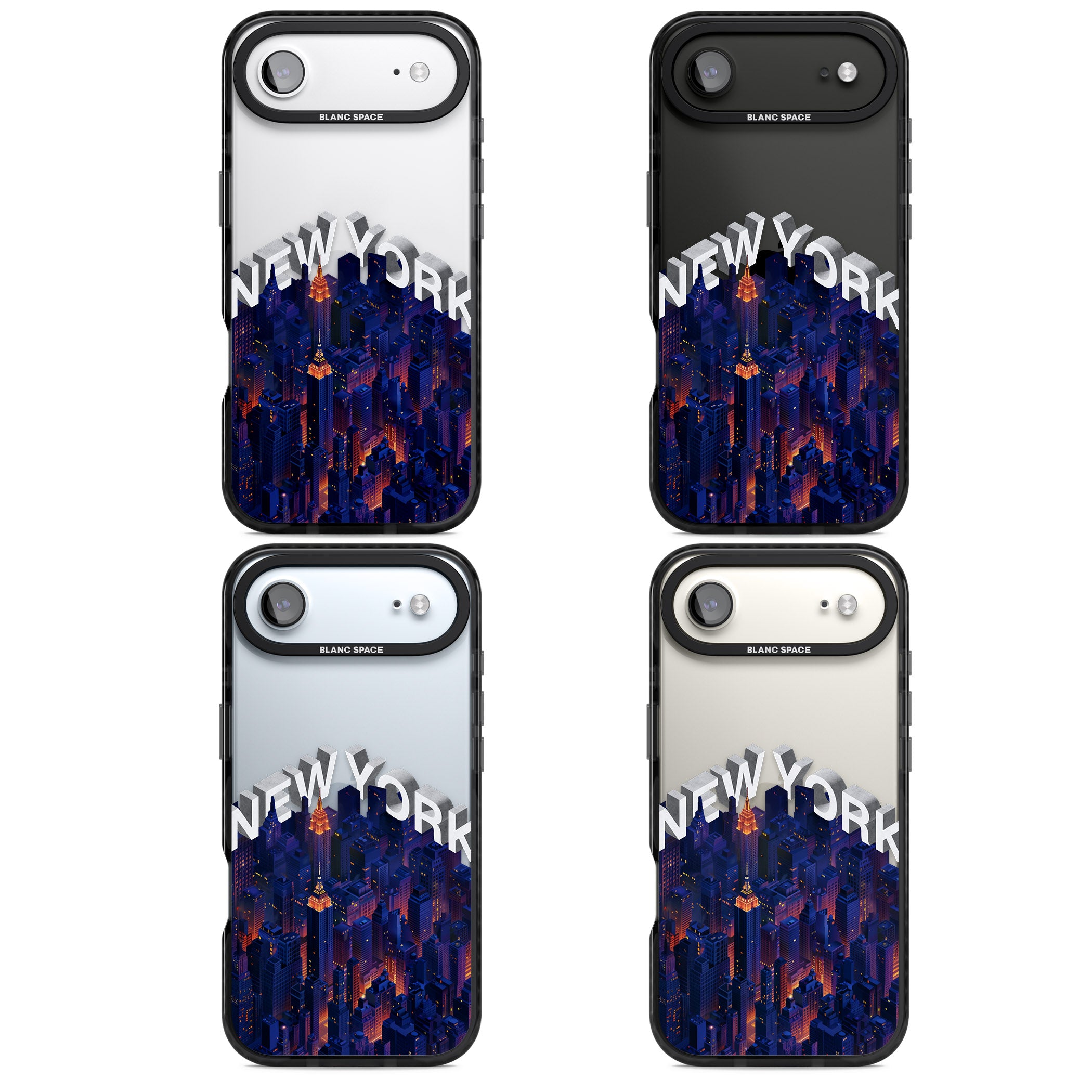 New York City iPhone 17 Air Impact Black Phone Case APT Impact Protection