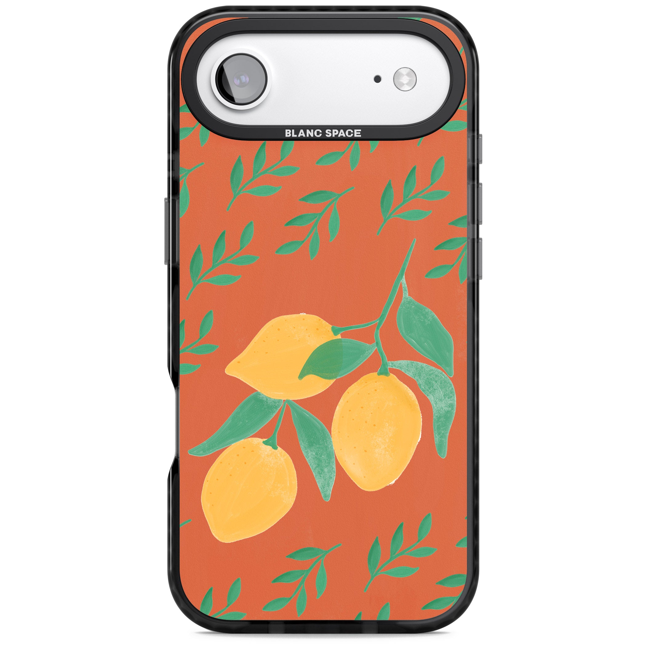 Tuscan Lemons iPhone 17 Air Impact Black Phone Case