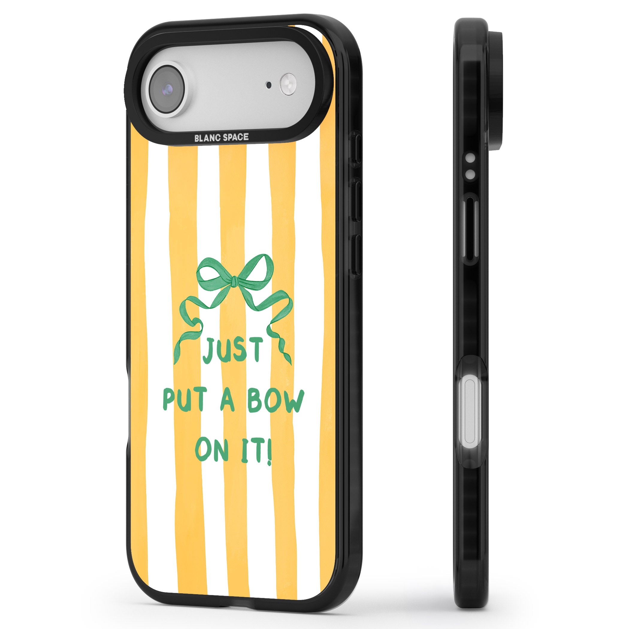 Just Put a Bow On It iPhone 17 Air Impact Black Phone Case Side Profile