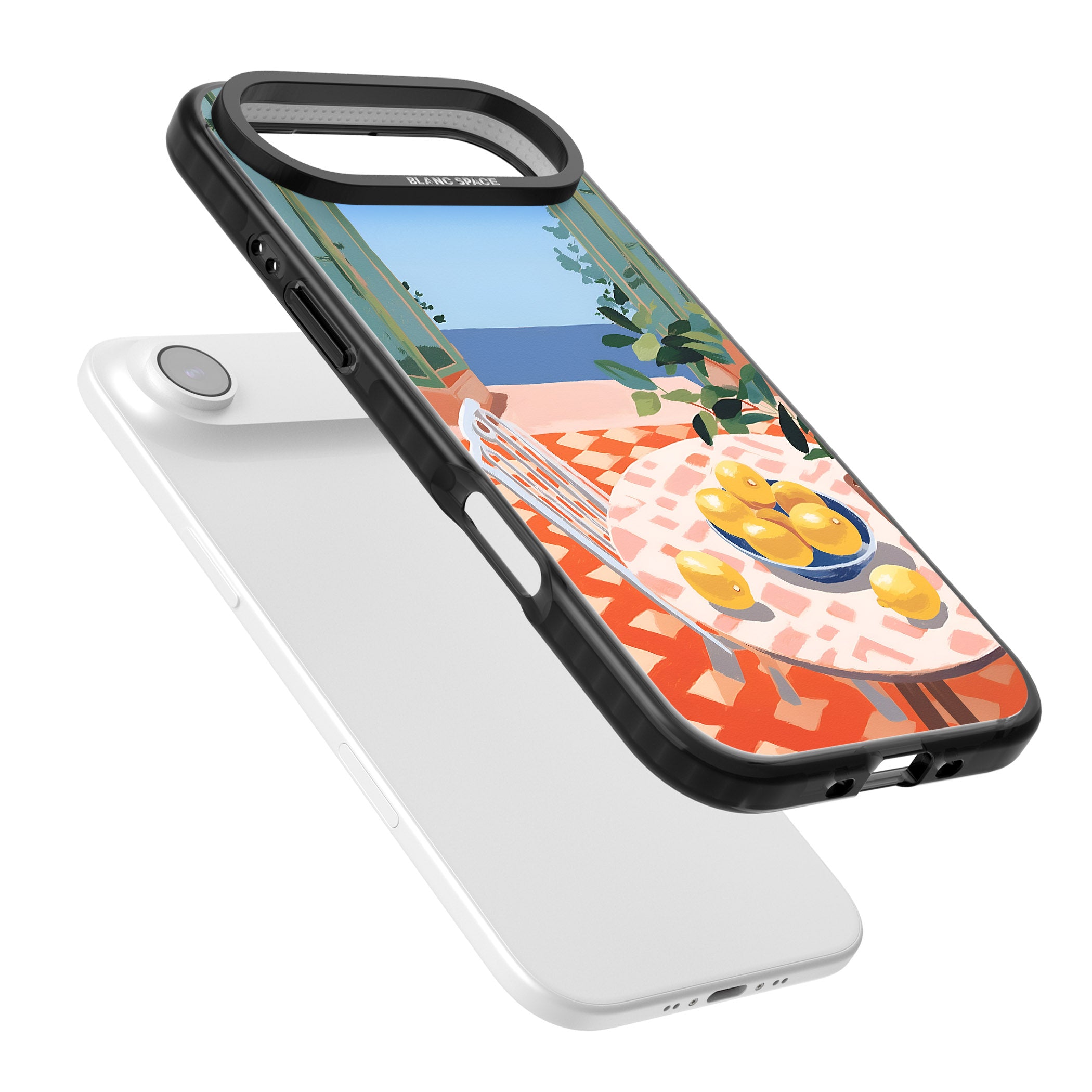 Seaside Lemons iPhone 17 Air Impact Black Phone Case Colours