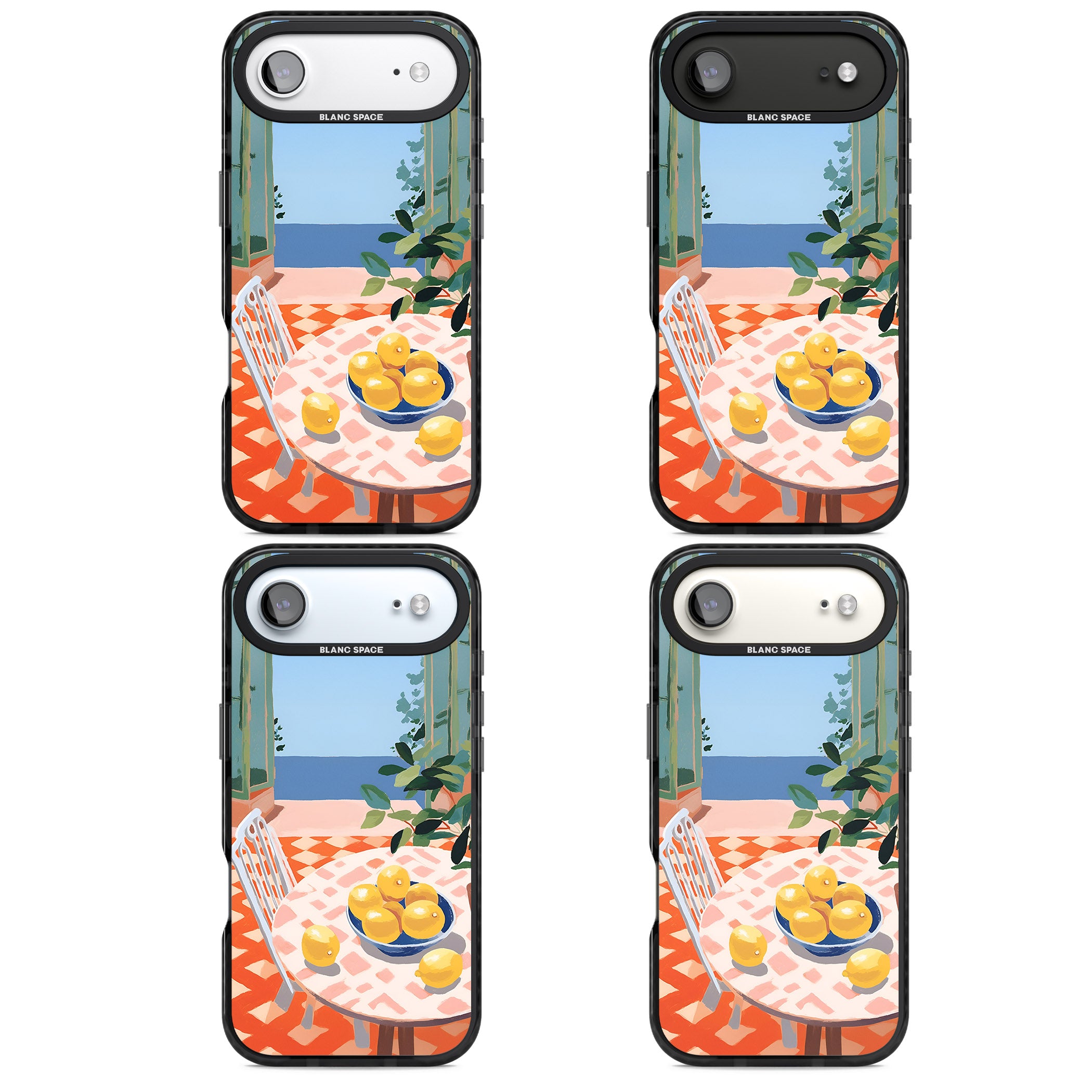 Seaside Lemons iPhone 17 Air Impact Black Phone Case APT Impact Protection