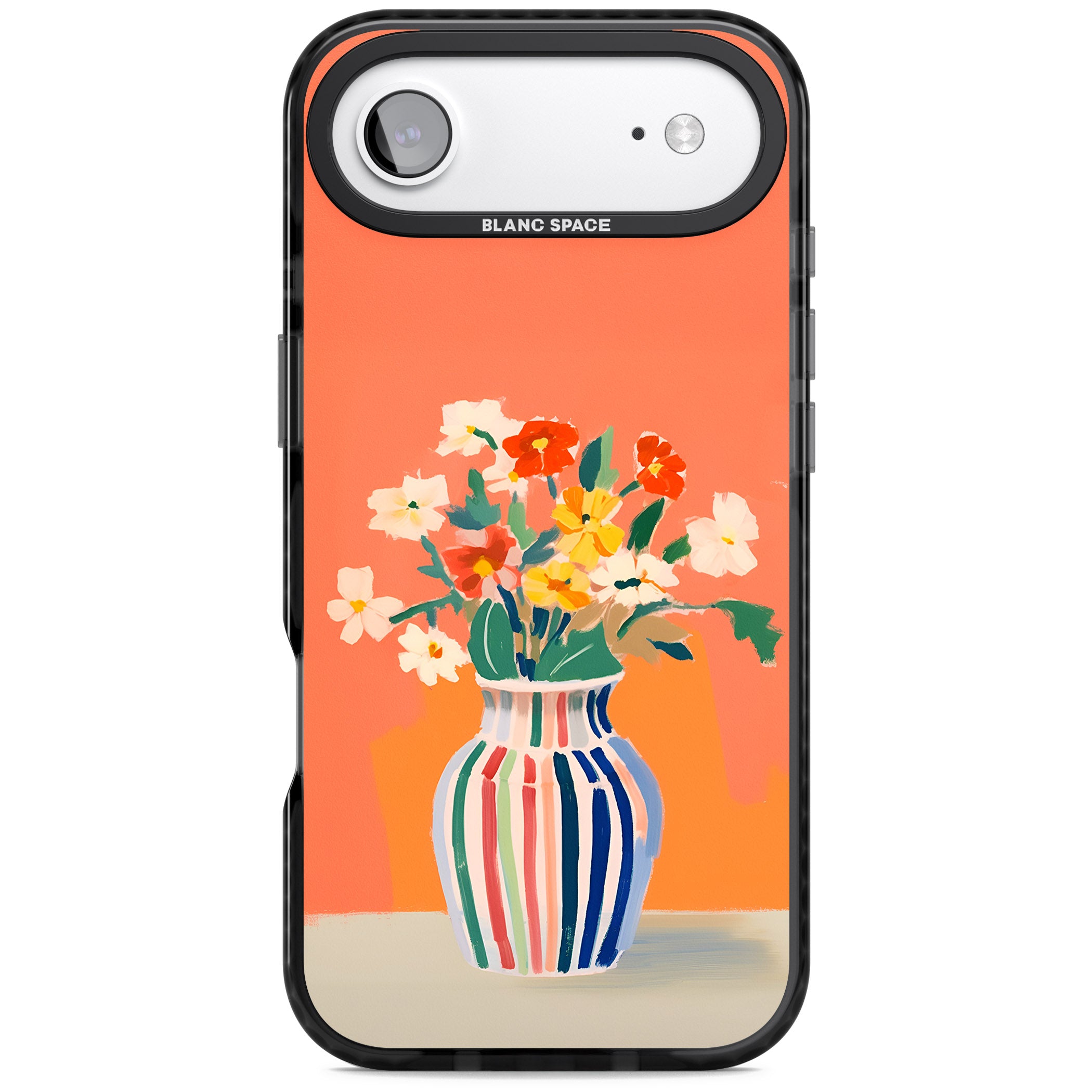 Coral Flower Vase iPhone 17 Air Impact Black Phone Case