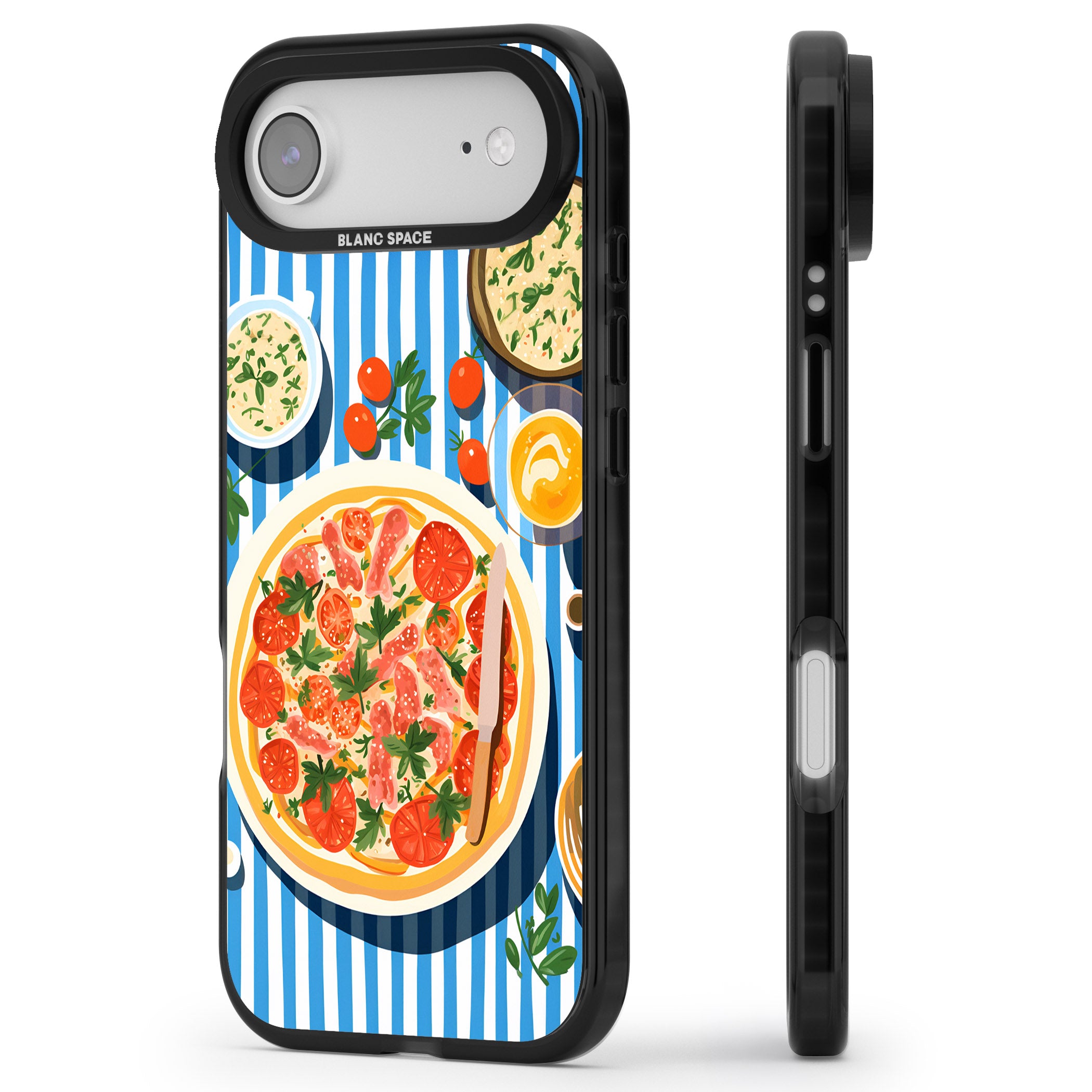 Italian Platter iPhone 17 Air Impact Black Phone Case Side Profile