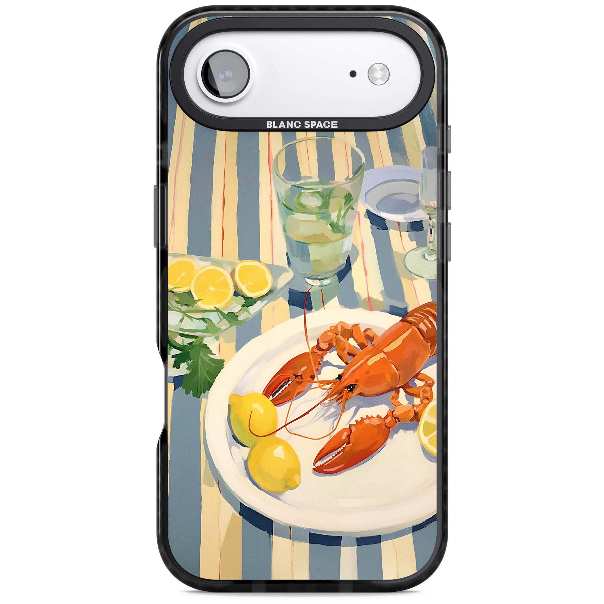 Lobster & Lemons iPhone 17 Air Impact Black Phone Case
