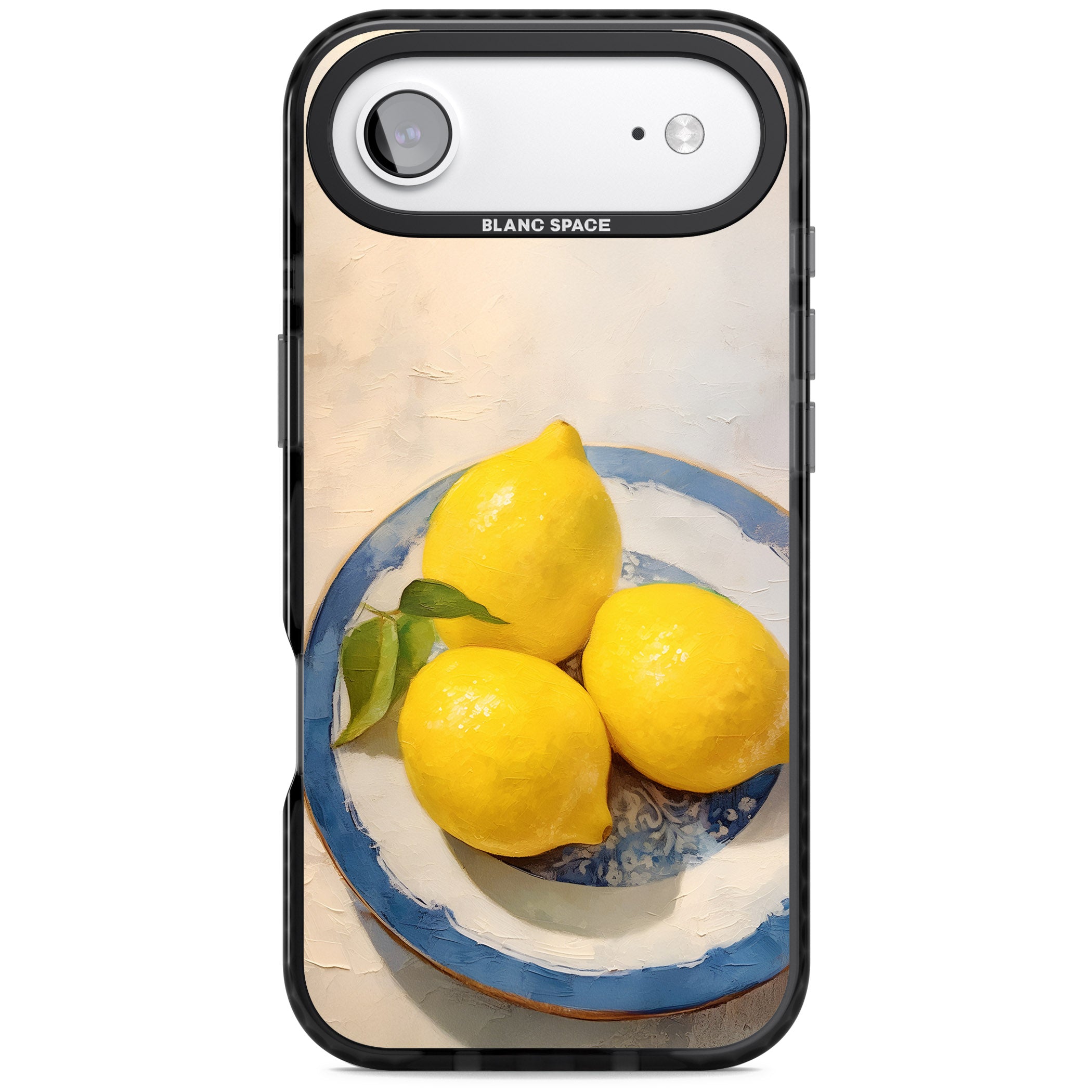 Lemons on Porcelain iPhone 17 Air Impact Black Phone Case