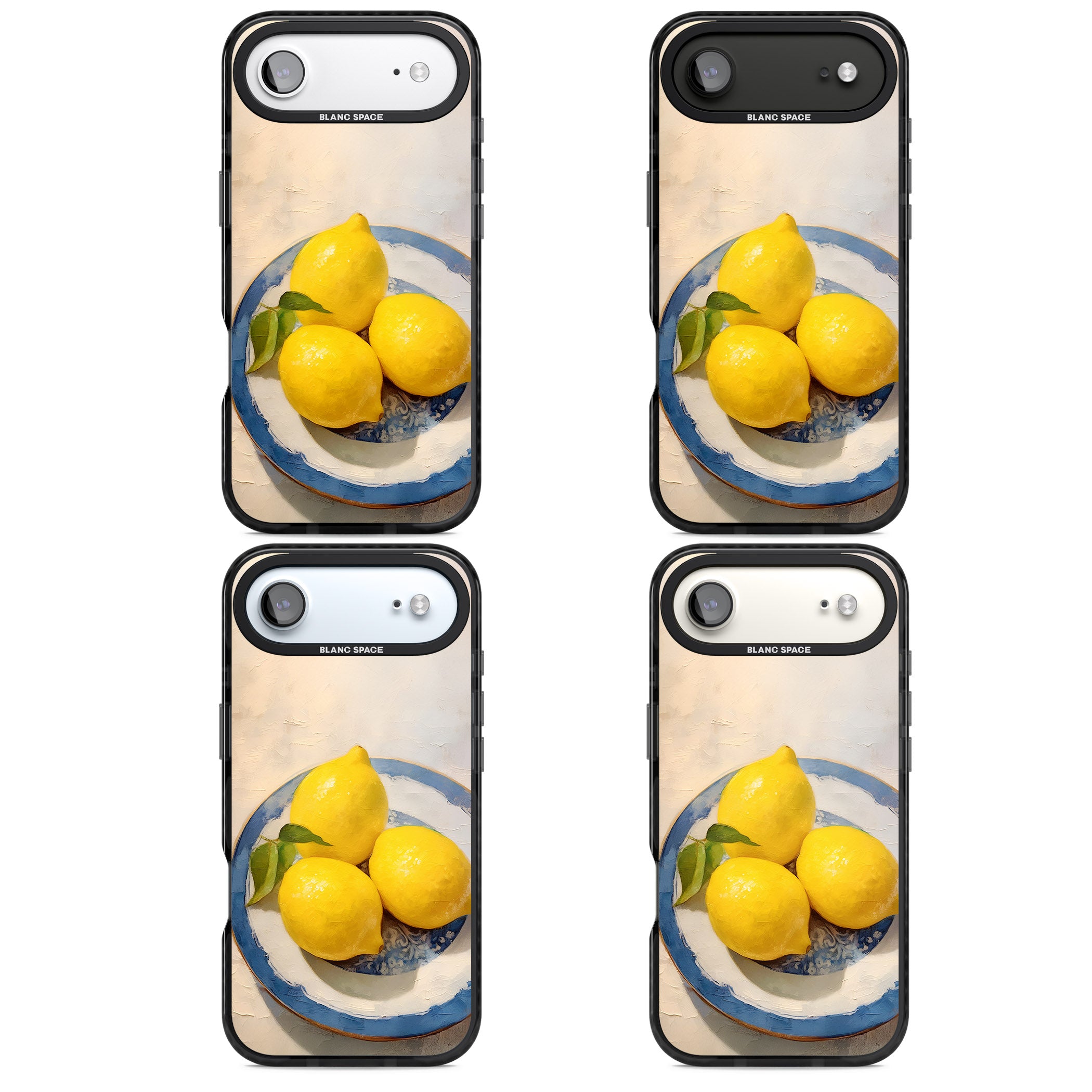 Lemons on Porcelain iPhone 17 Air Impact Black Phone Case APT Impact Protection