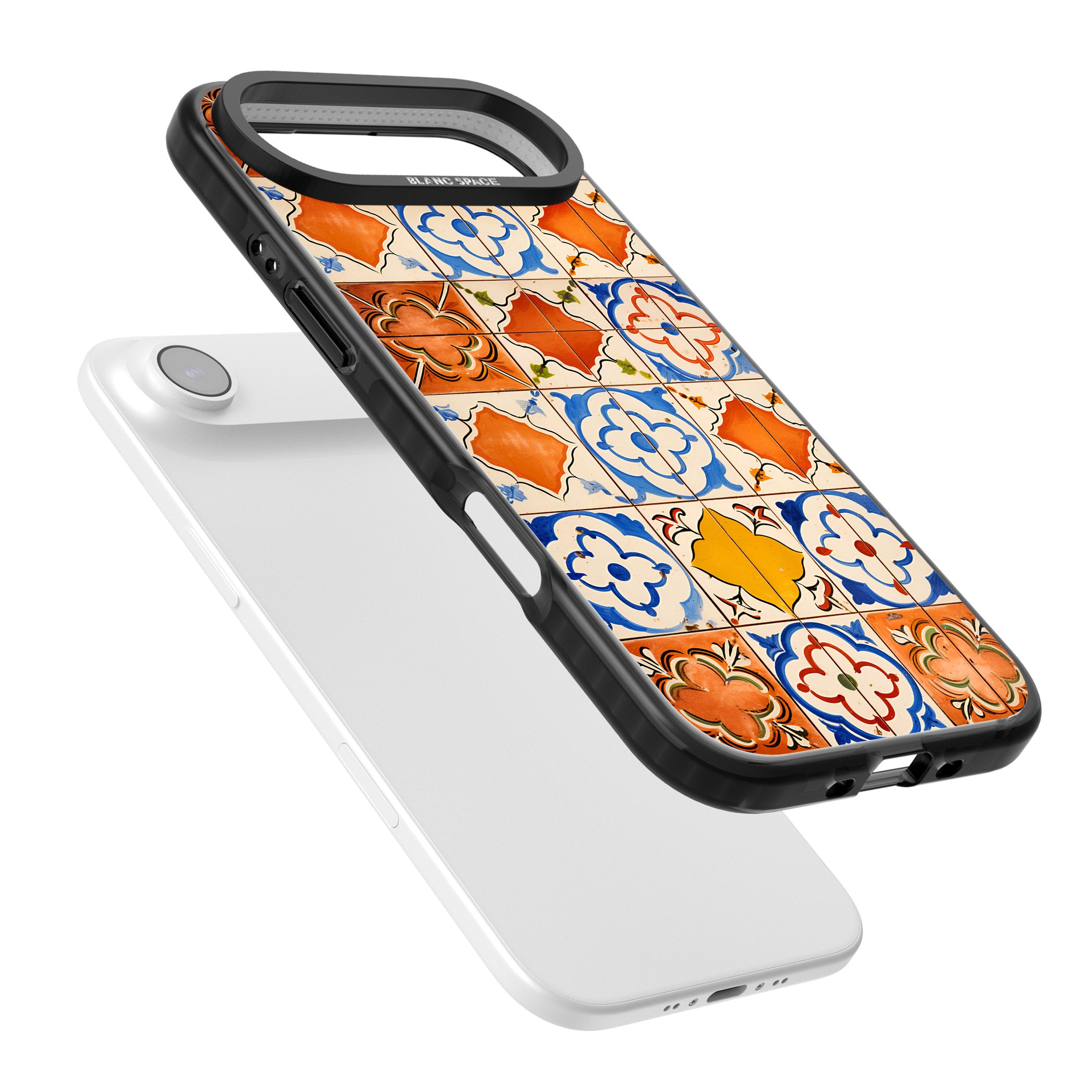 Spanish Mosaic Tiles iPhone 17 Air Impact Black Phone Case Colours