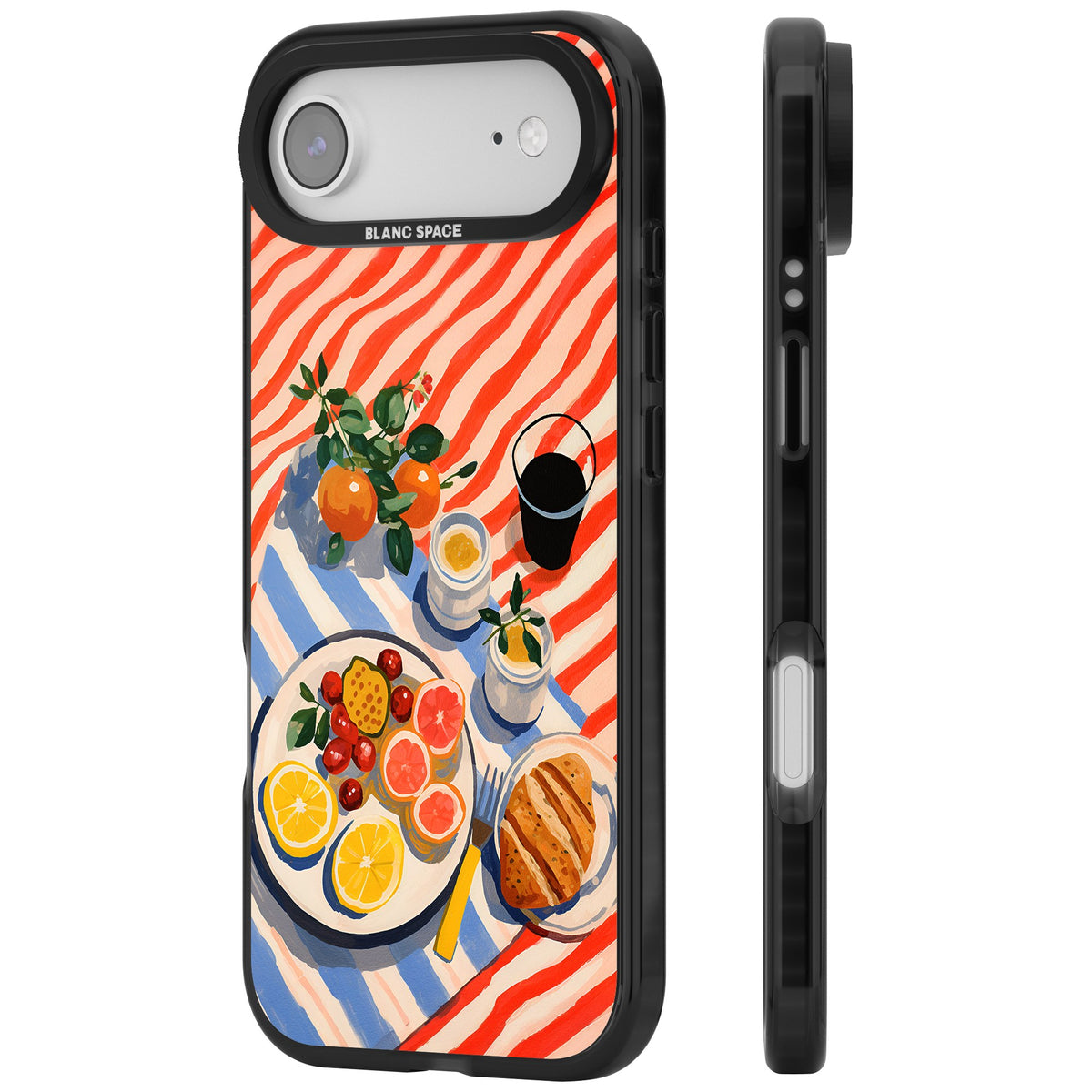 Citrus Picnic iPhone Air Impact Black Phone Case side
