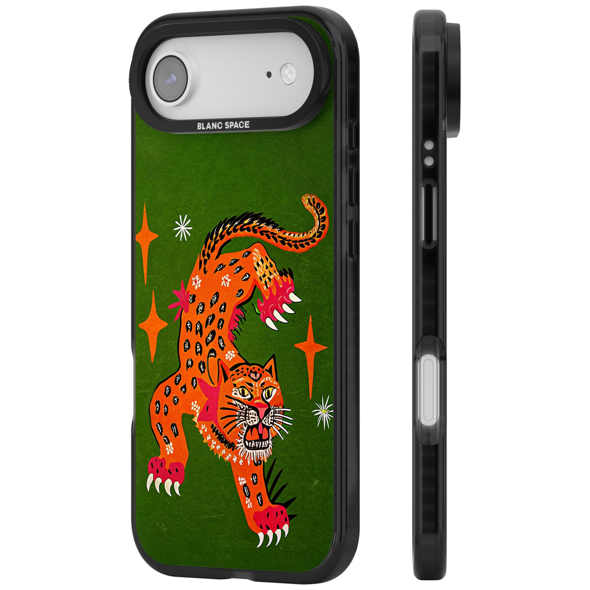 Fierce Jaguar iPhone Air Impact Black Phone Case side