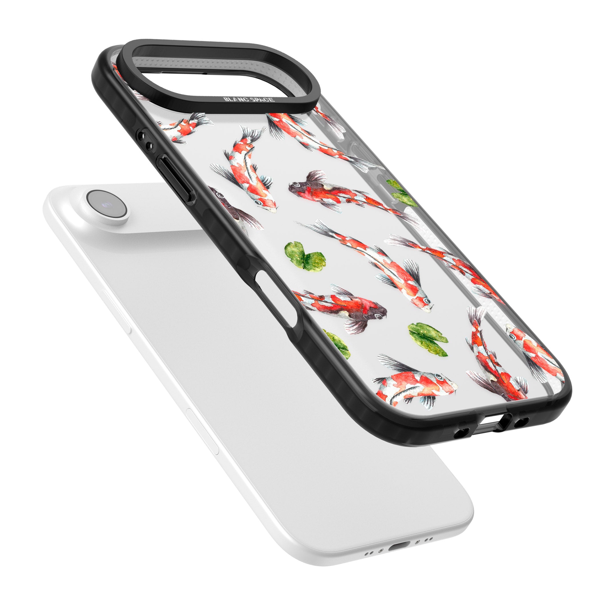 Koi Fish Watercolour iPhone 17 Air Impact Black Phone Case Colours