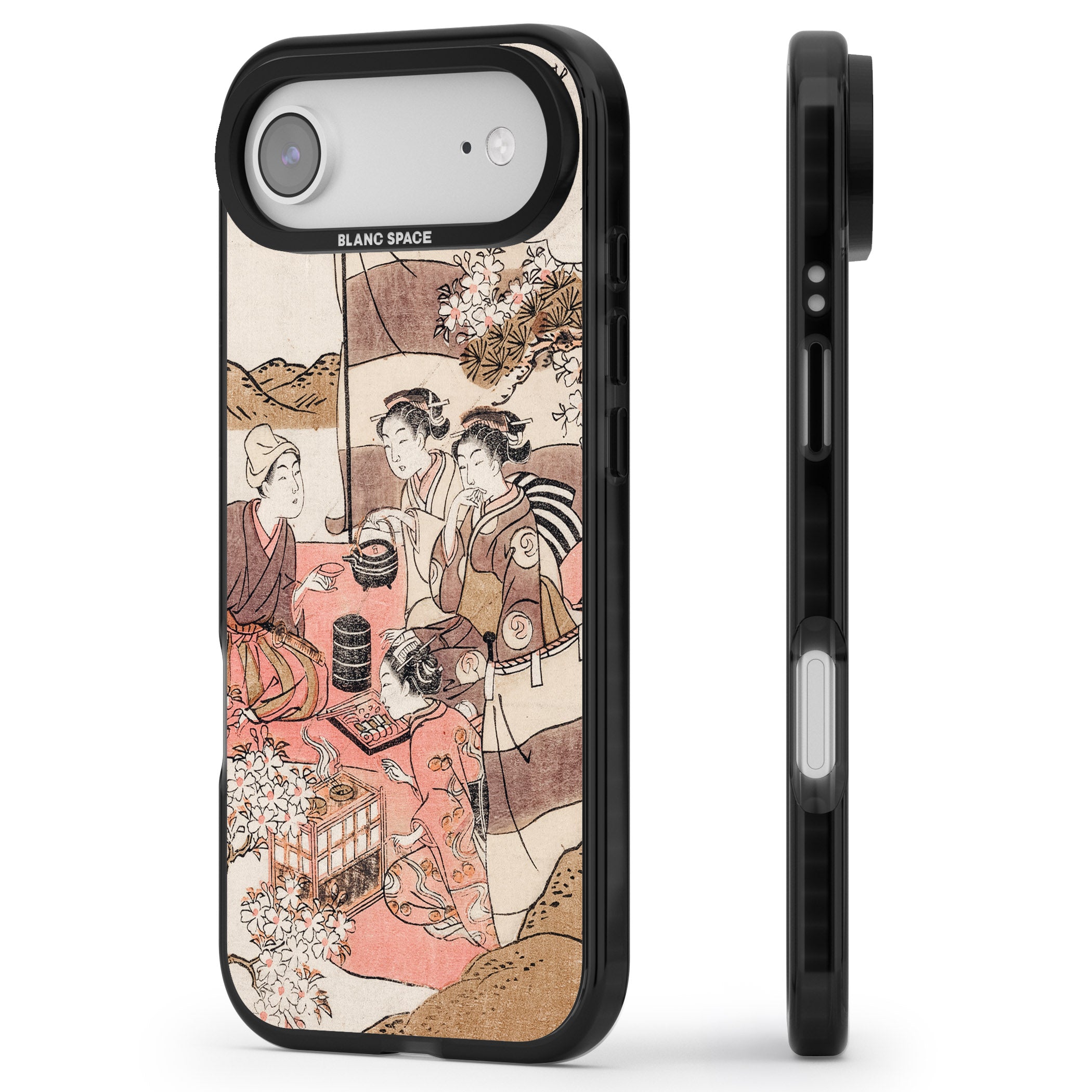 Japanese Afternoon Tea iPhone 17 Air Impact Black Phone Case Side Profile