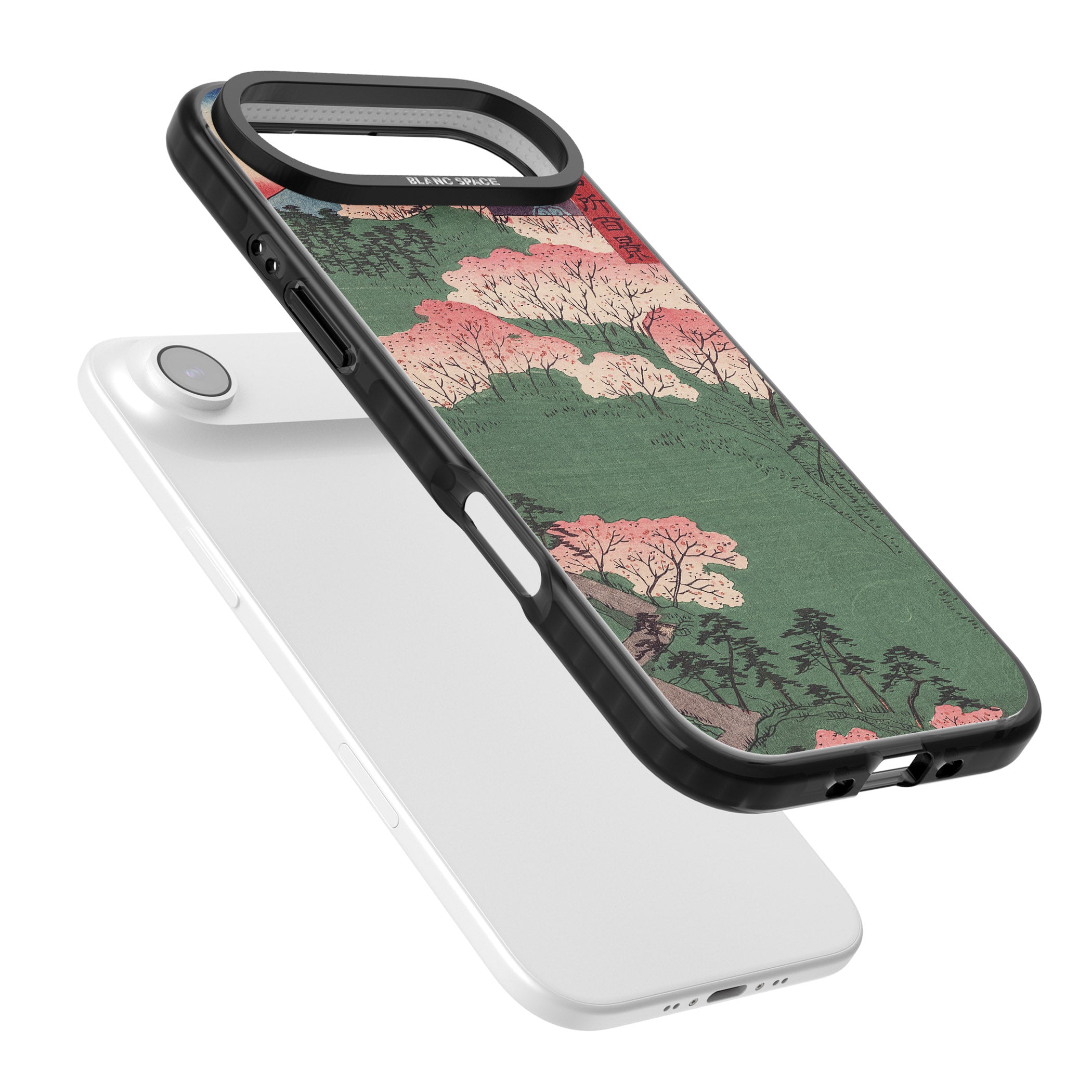 Japanese Illustration Cherry Blossom Forest iPhone 17 Air Impact Black Phone Case Colours