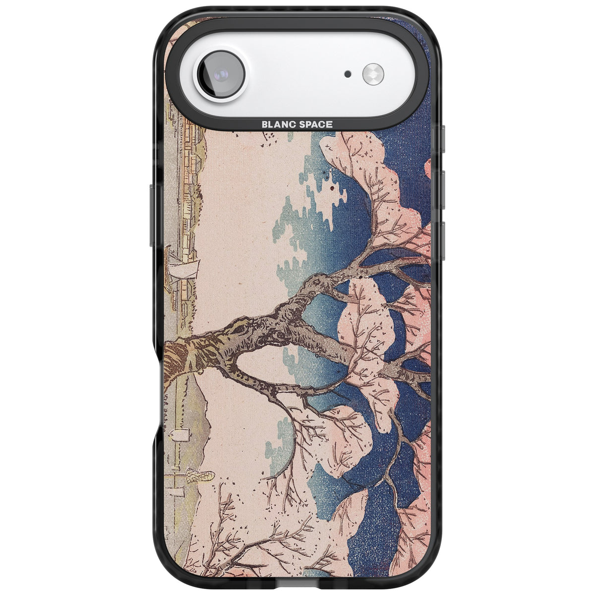 Vintage Japanese Cherry Tree iPhone Air Impact Black Phone Case front