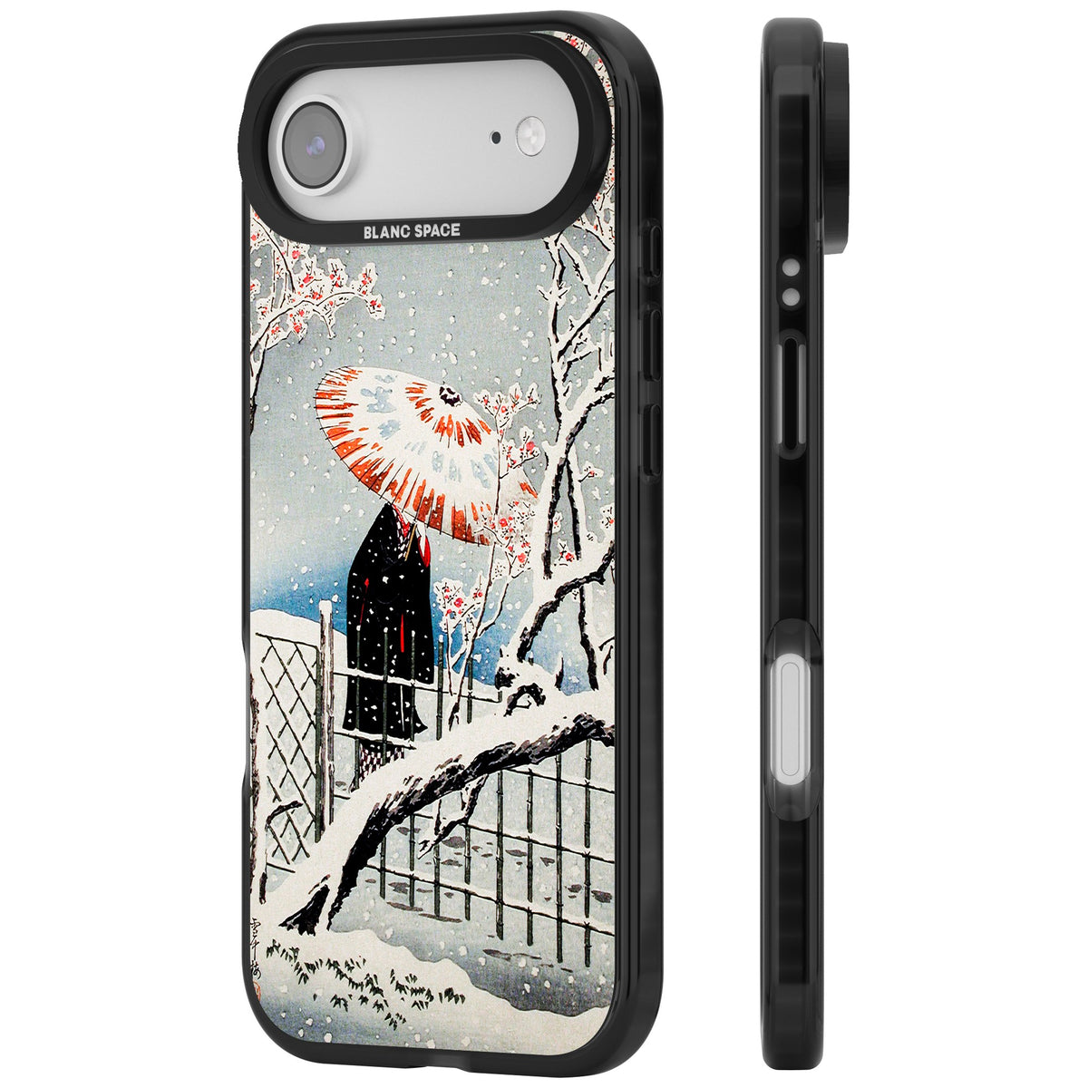 Plum Tree In Snow By Hiroaki Takahashi iPhone Air Impact Black Phone Case side