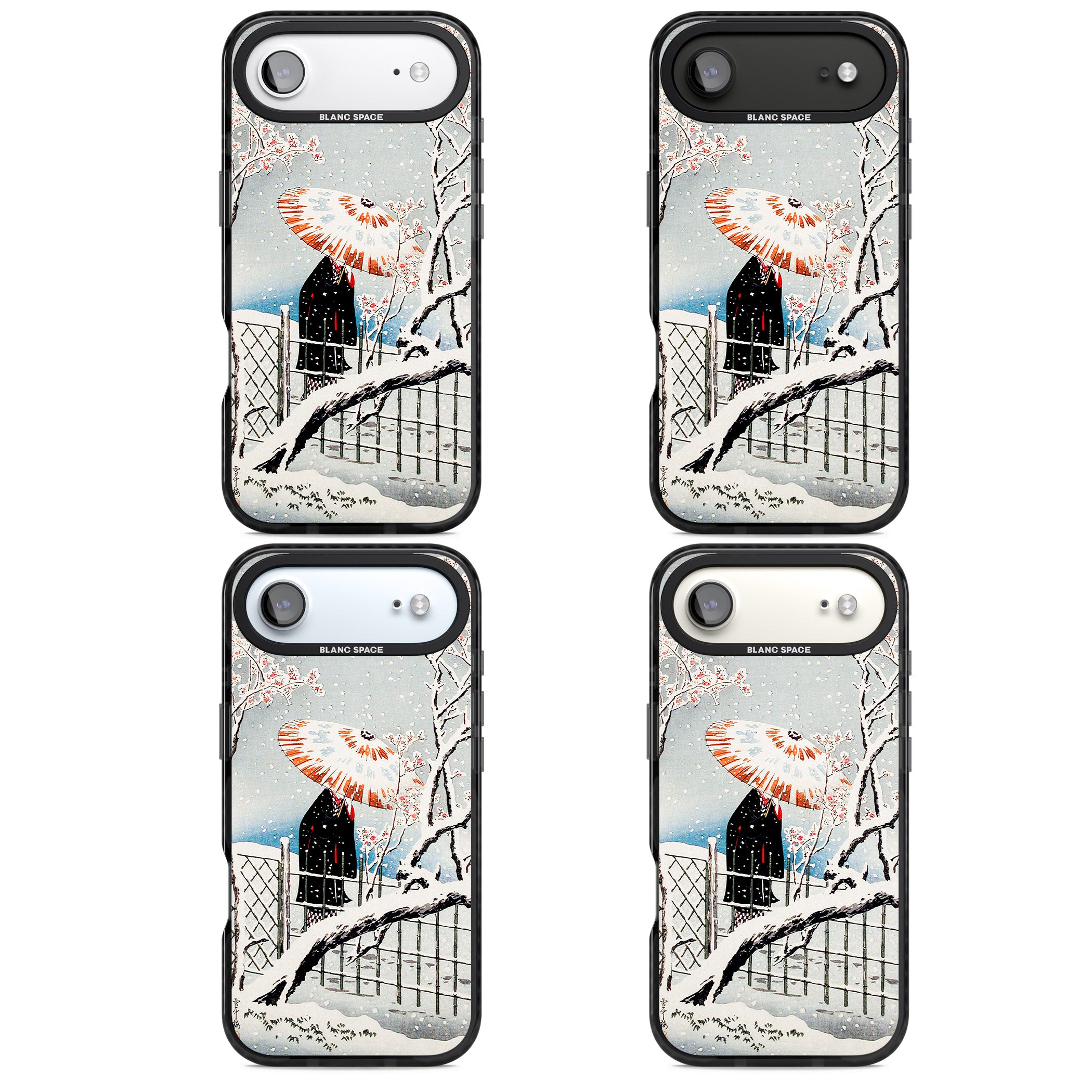 Plum Tree In Snow By Hiroaki Takahashi iPhone 17 Air Impact Black Phone Case APT Impact Protection