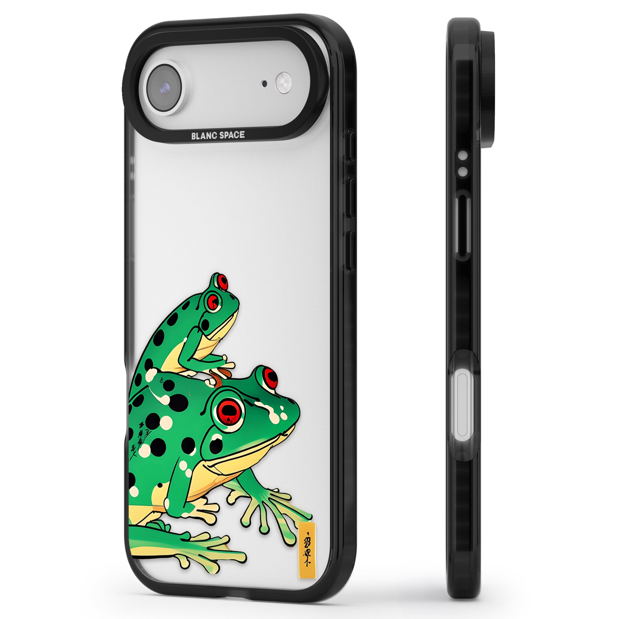 Matsumoto Hoji Frog Green iPhone 17 Air Impact Black Phone Case Side Profile