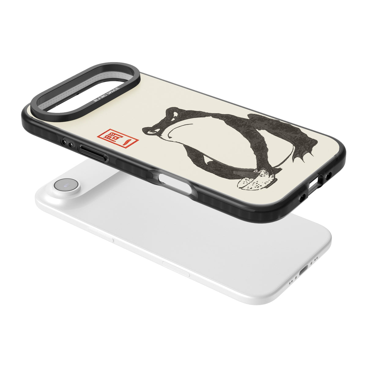 Matsumoto Hoji Grumpy Toad iPhone Air Impact Black Phone Case angled