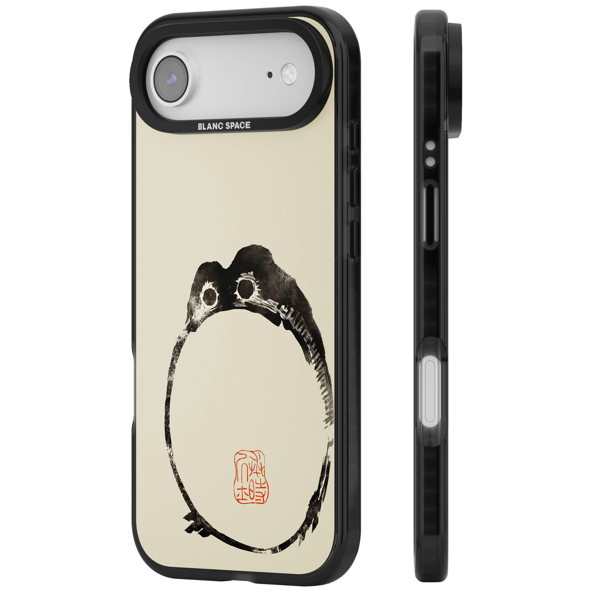 Matsumoto Hoji Round Frog iPhone Air Impact Black Phone Case side
