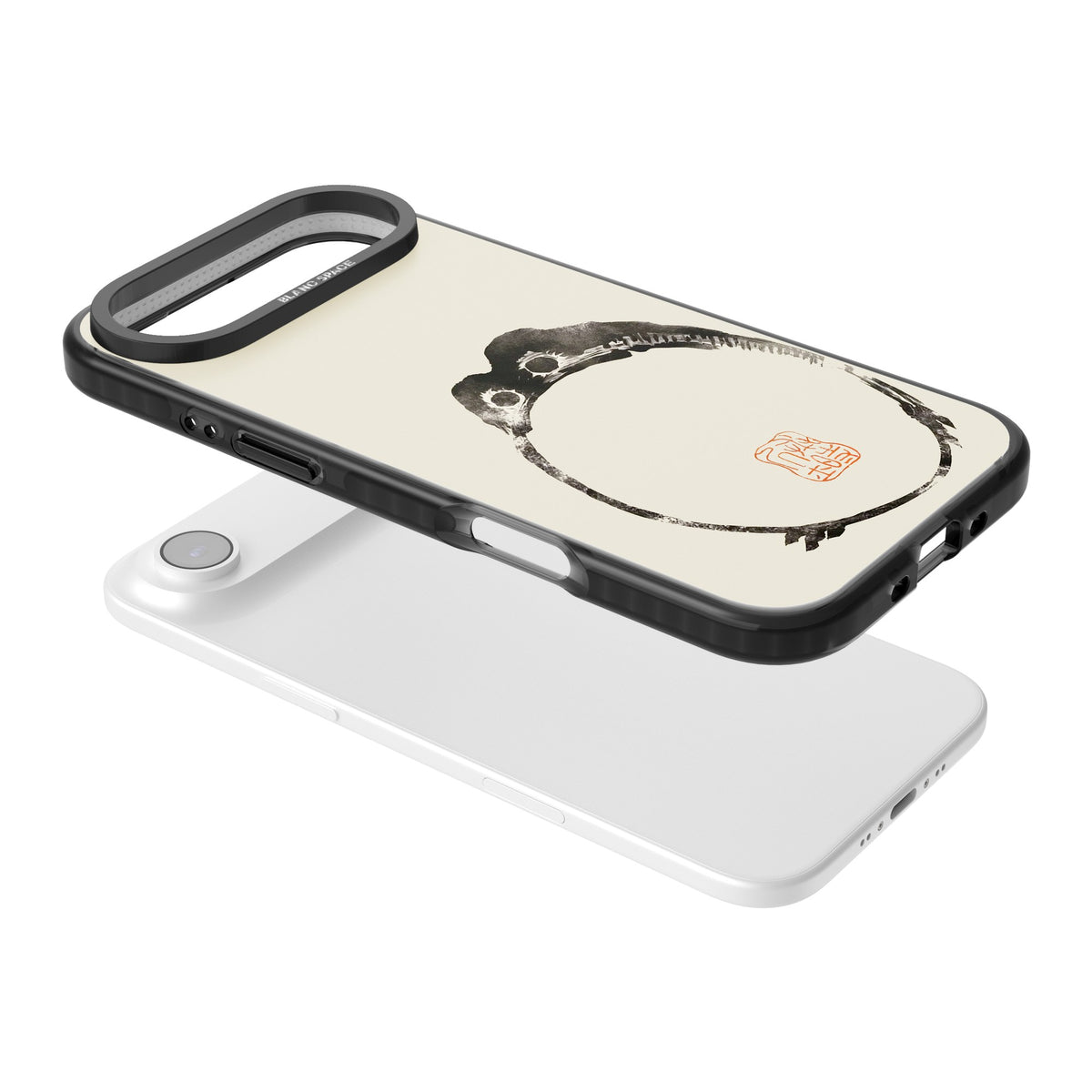 Matsumoto Hoji Round Frog iPhone Air Impact Black Phone Case angled