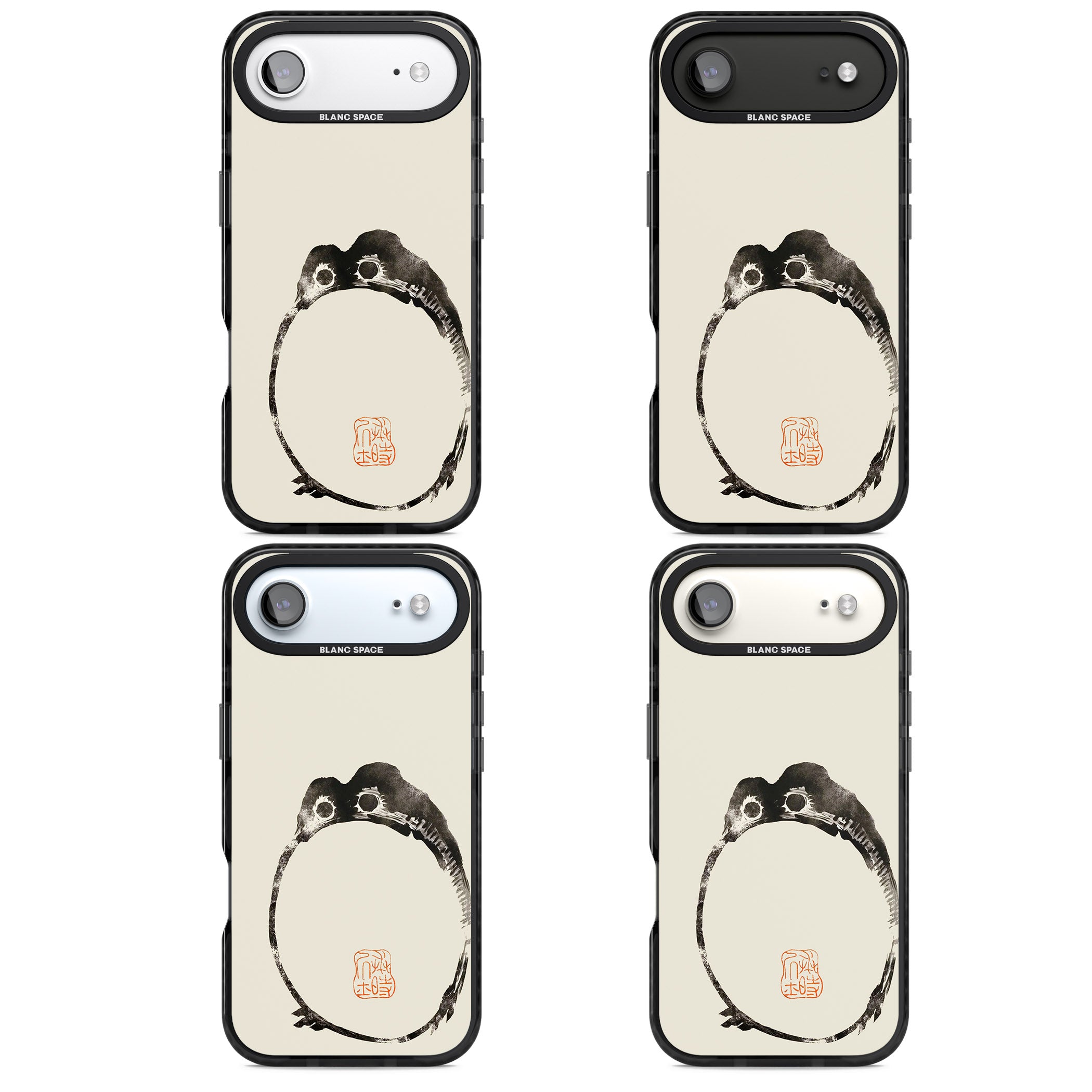 Matsumoto Hoji Round Frog iPhone 17 Air Impact Black Phone Case APT Impact Protection