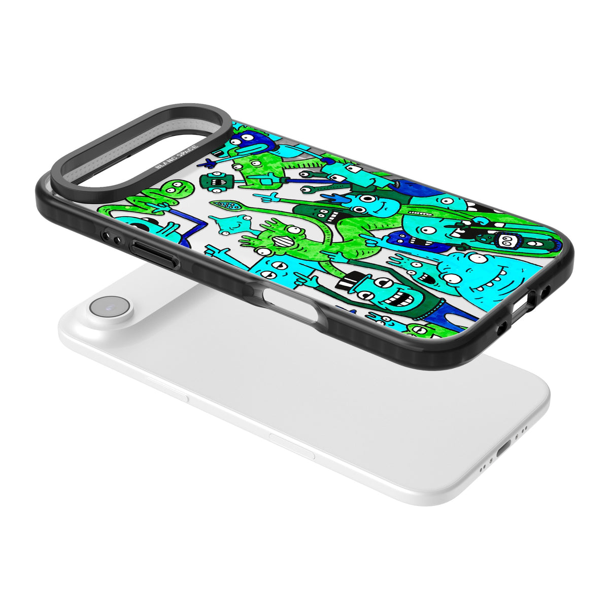 Don't Point iPhone Air Impact Black Phone Case angled