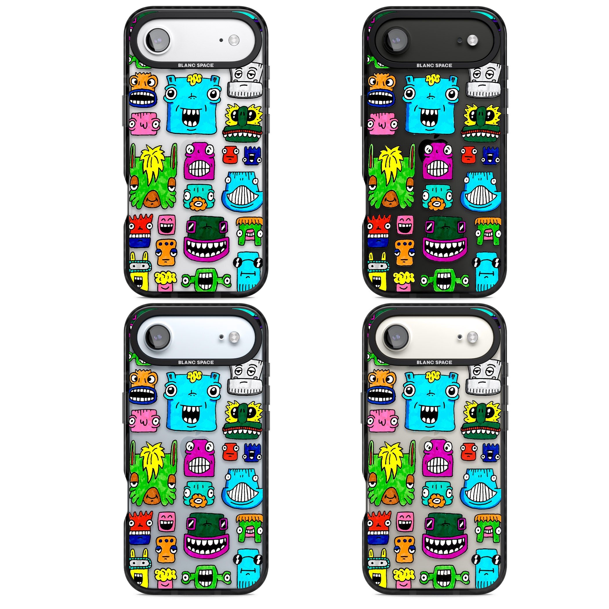 Burst Heads Colour iPhone 17 Air Impact Black Phone Case APT Impact Protection