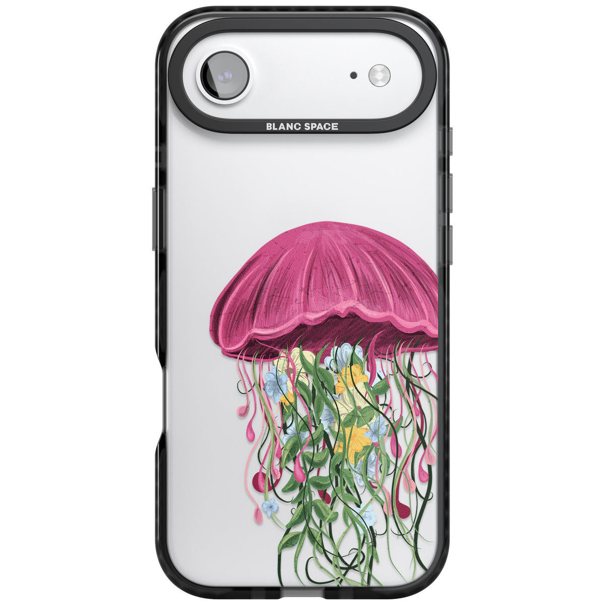 Botanical Jellyfish iPhone Air Impact Black Phone Case front
