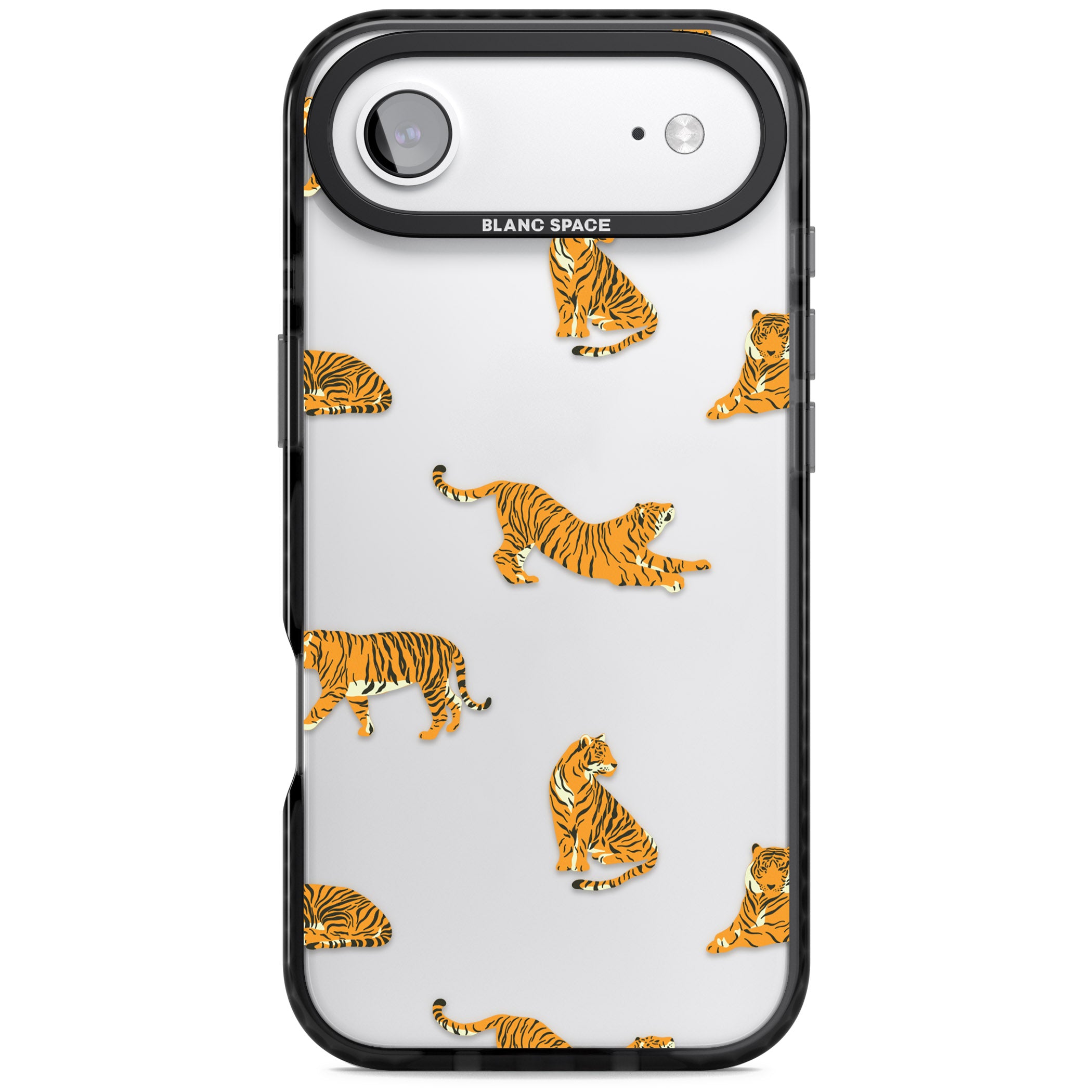 Clear Tiger Jungle iPhone 17 Air Impact Black Phone Case