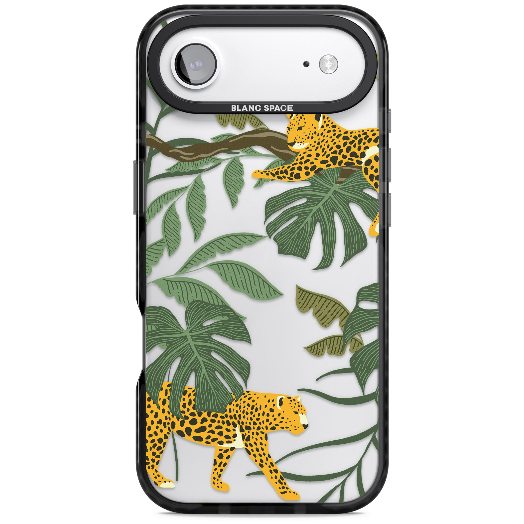 Jungle Cat Pattern iPhone 17 Air Impact Black Phone Case