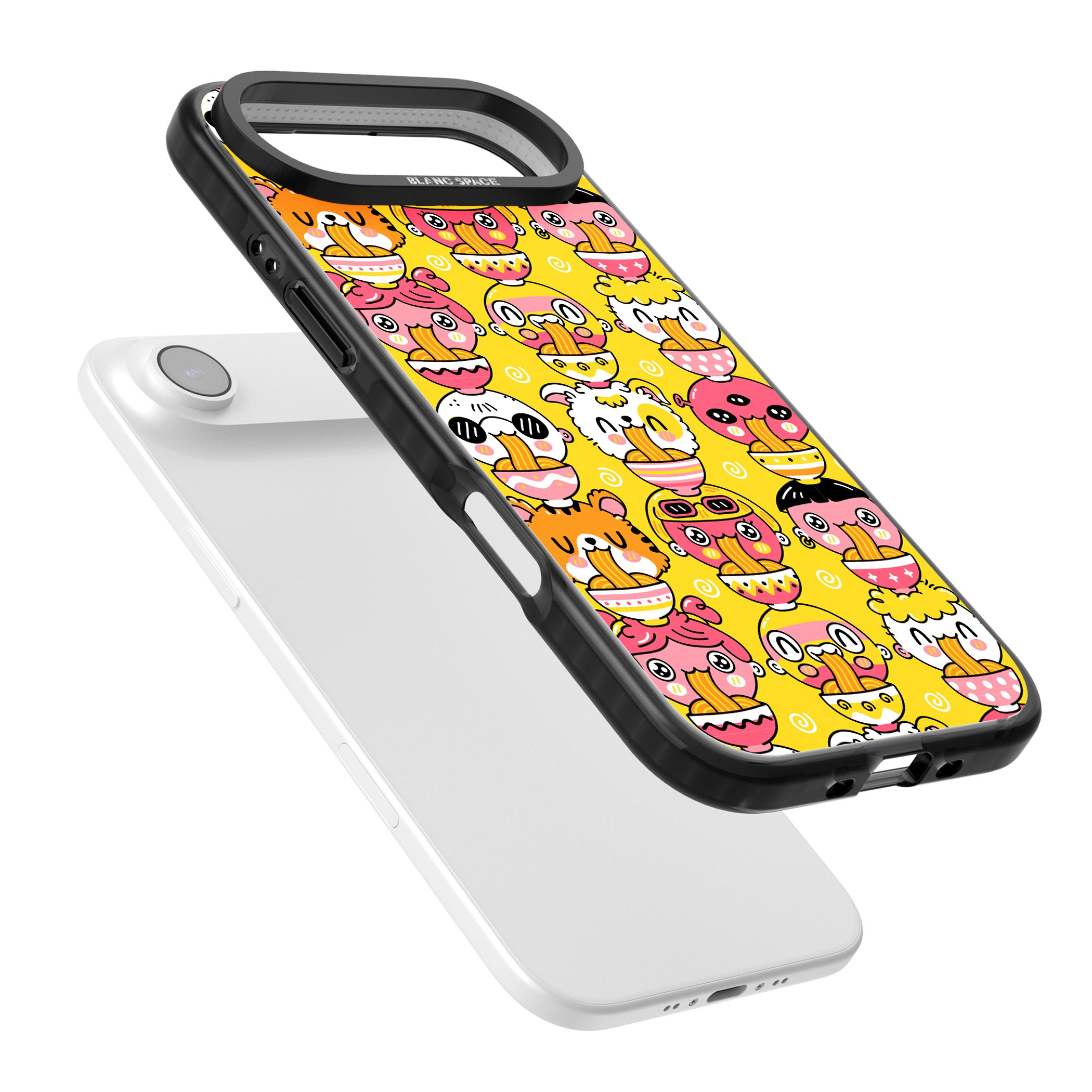 Ramen Noodle Kawaii Pattern iPhone 17 Air Impact Black Phone Case Colours