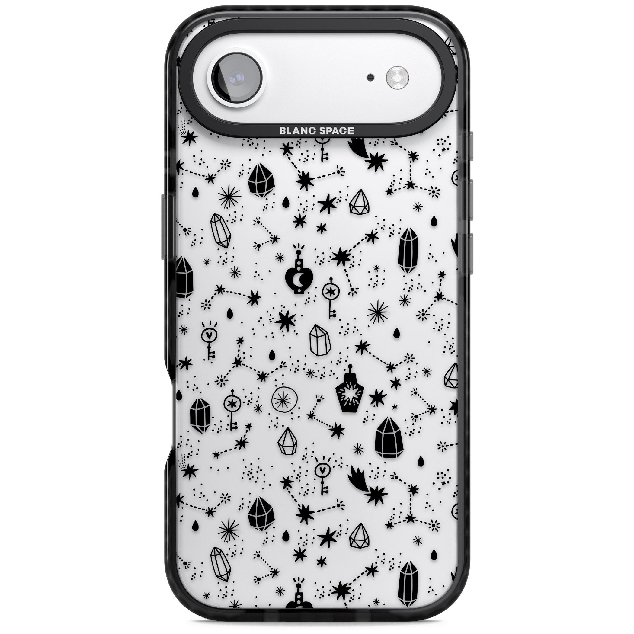 Black Cosmic Crystal iPhone 17 Air Impact Black Phone Case