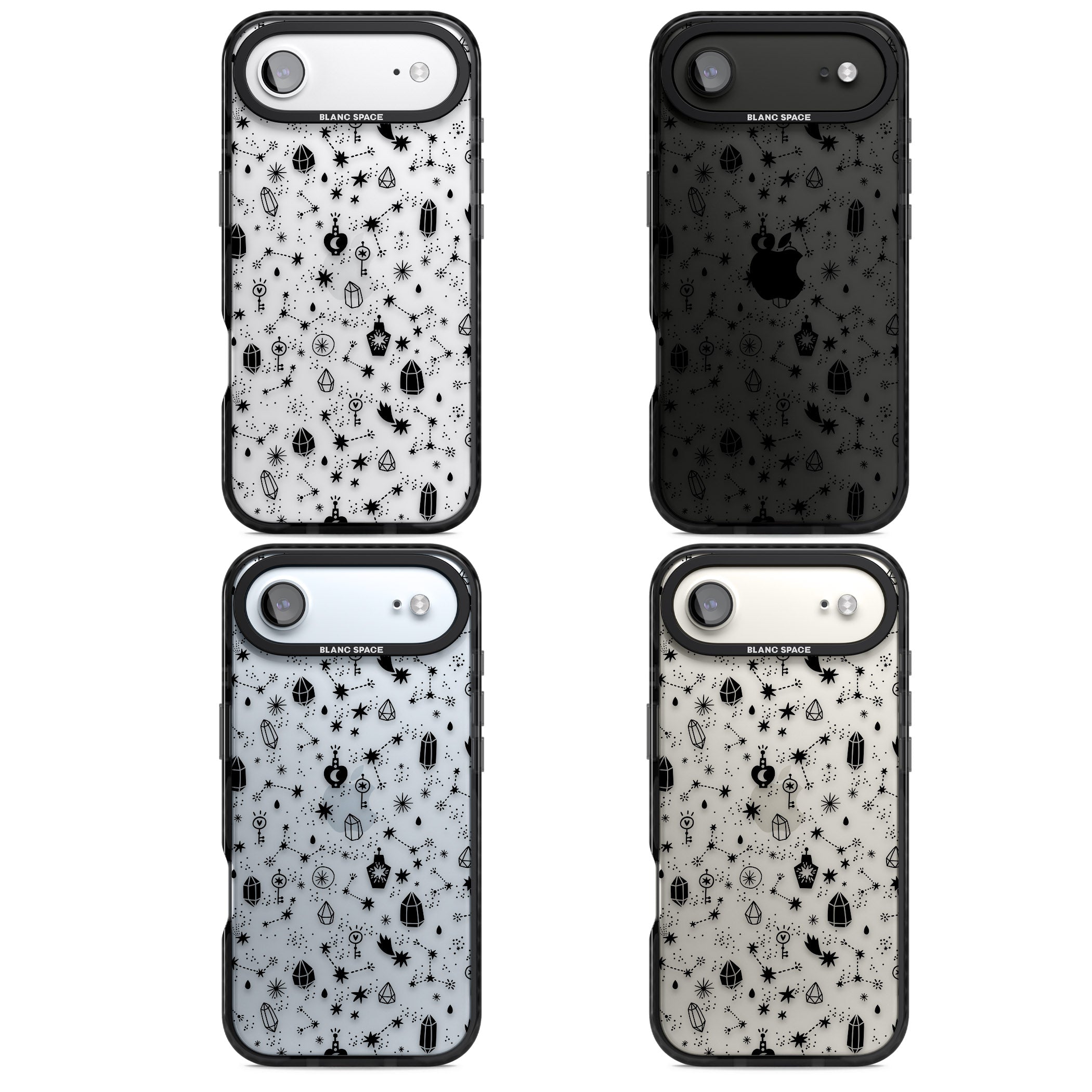 Black Cosmic Crystal iPhone 17 Air Impact Black Phone Case APT Impact Protection