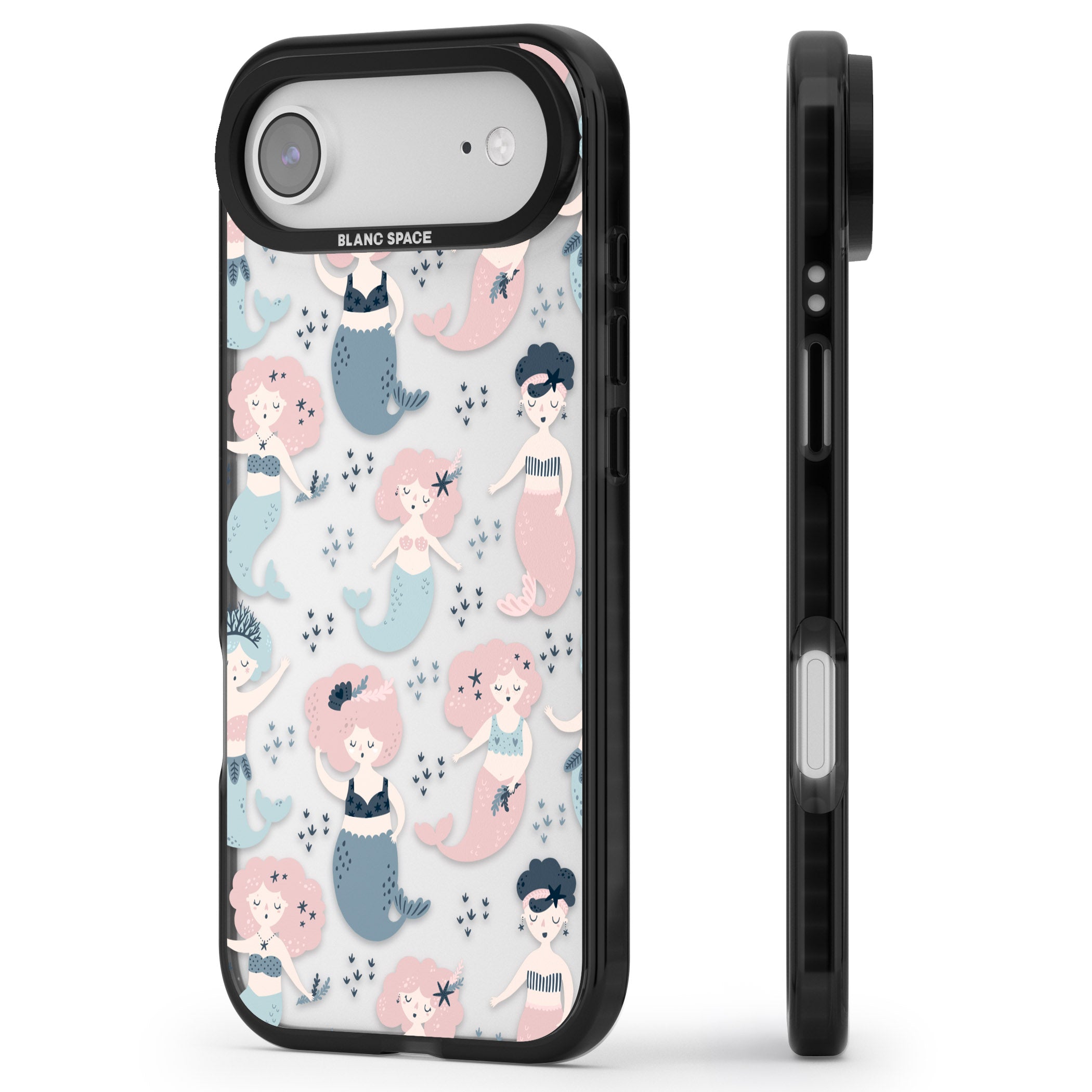 Under The Sea Mermaids (Clear) iPhone 17 Air Impact Black Phone Case Side Profile