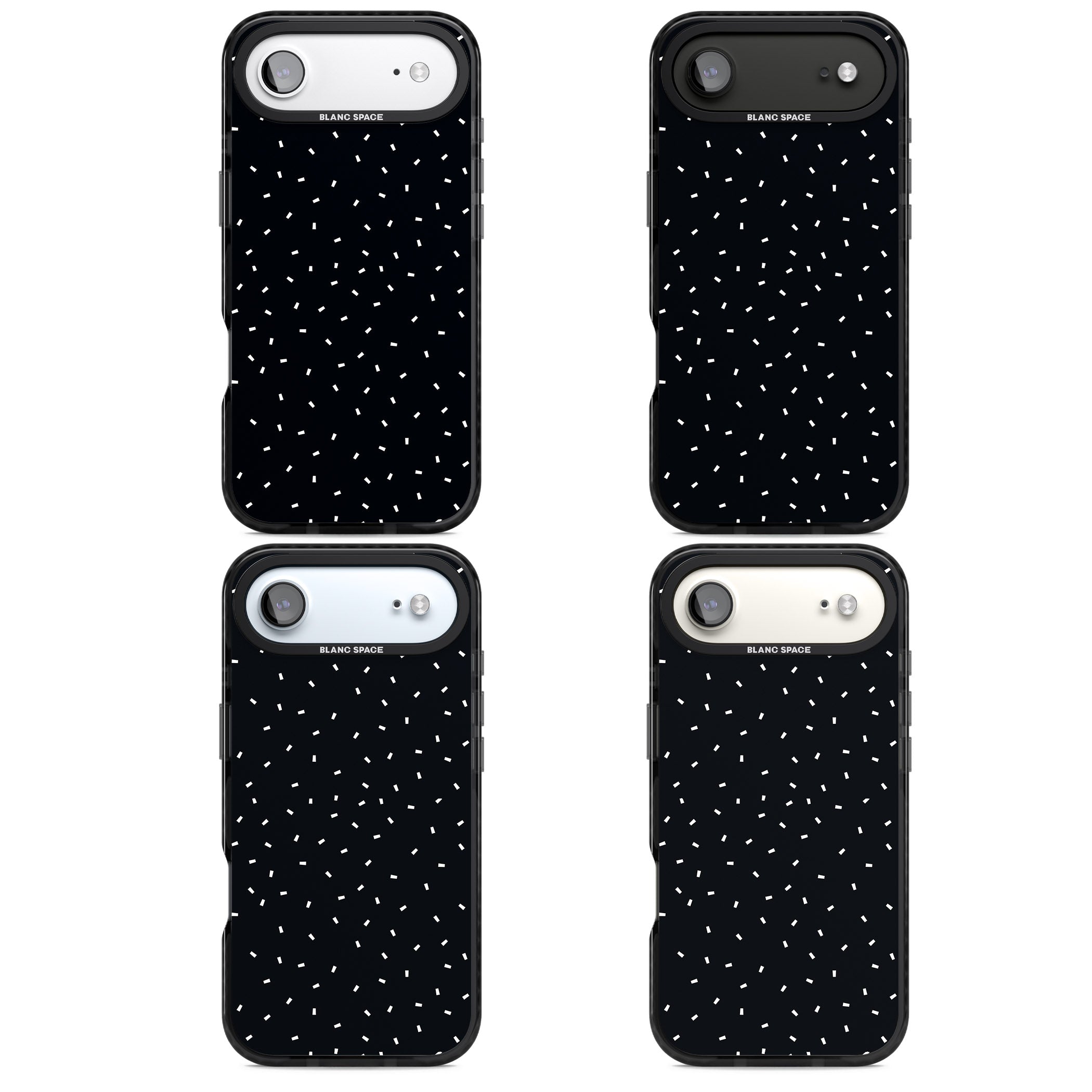 Confetti (Black) iPhone 17 Air Impact Black Phone Case APT Impact Protection