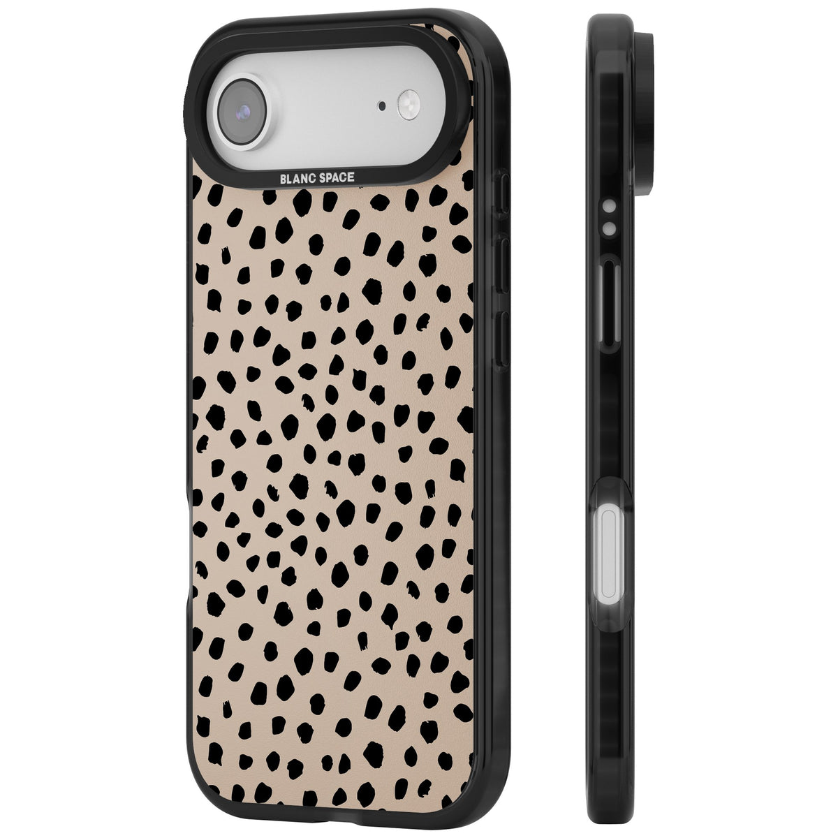 Coffee Dalmatian iPhone Air Impact Black Phone Case side