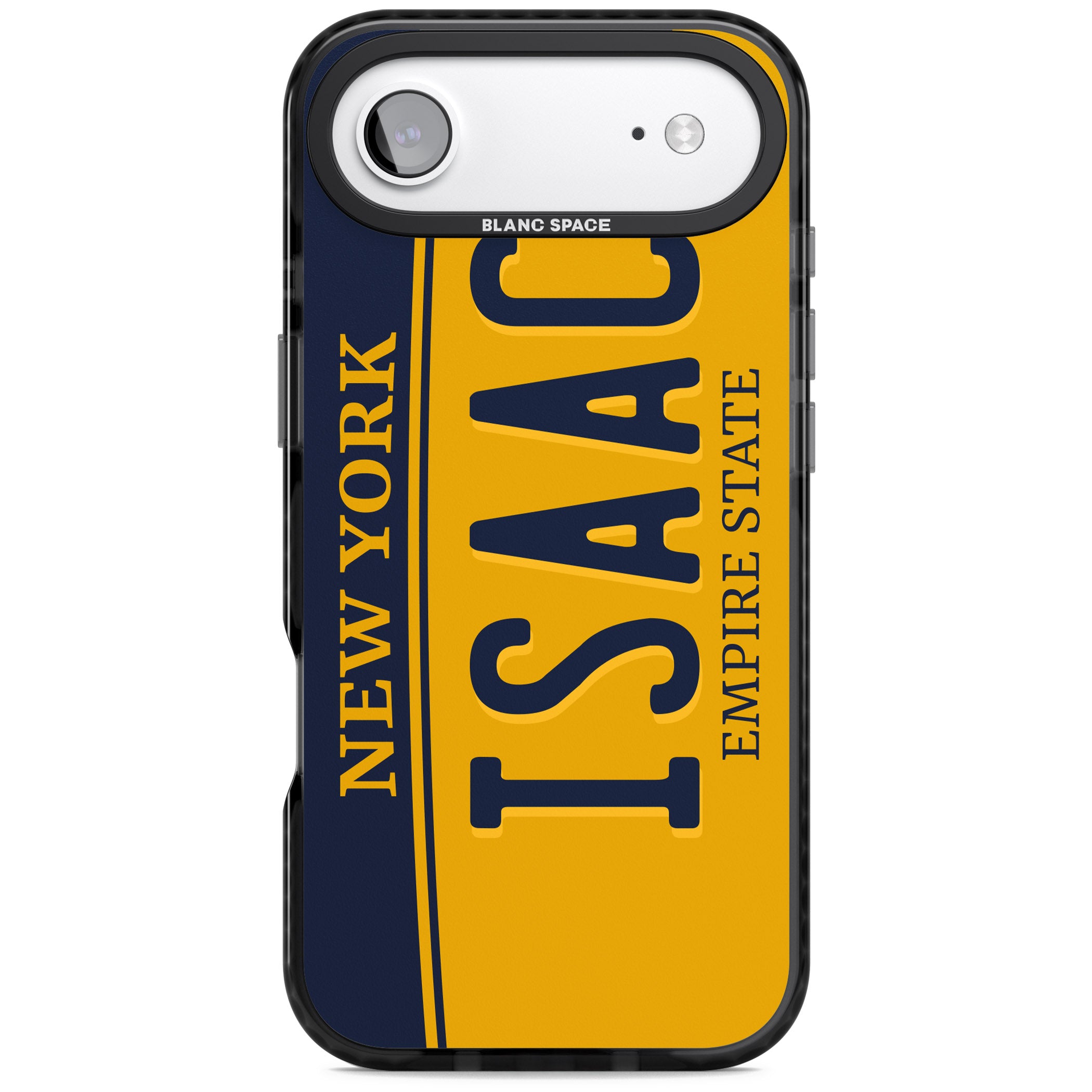 Personalised New York License Plate iPhone 17 Air Impact Black Phone Case