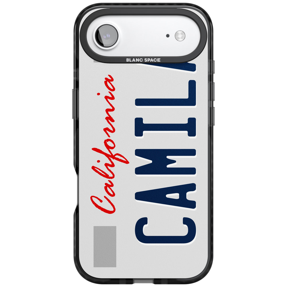 Personalised California License Plate iPhone Air Impact Black Phone Case front