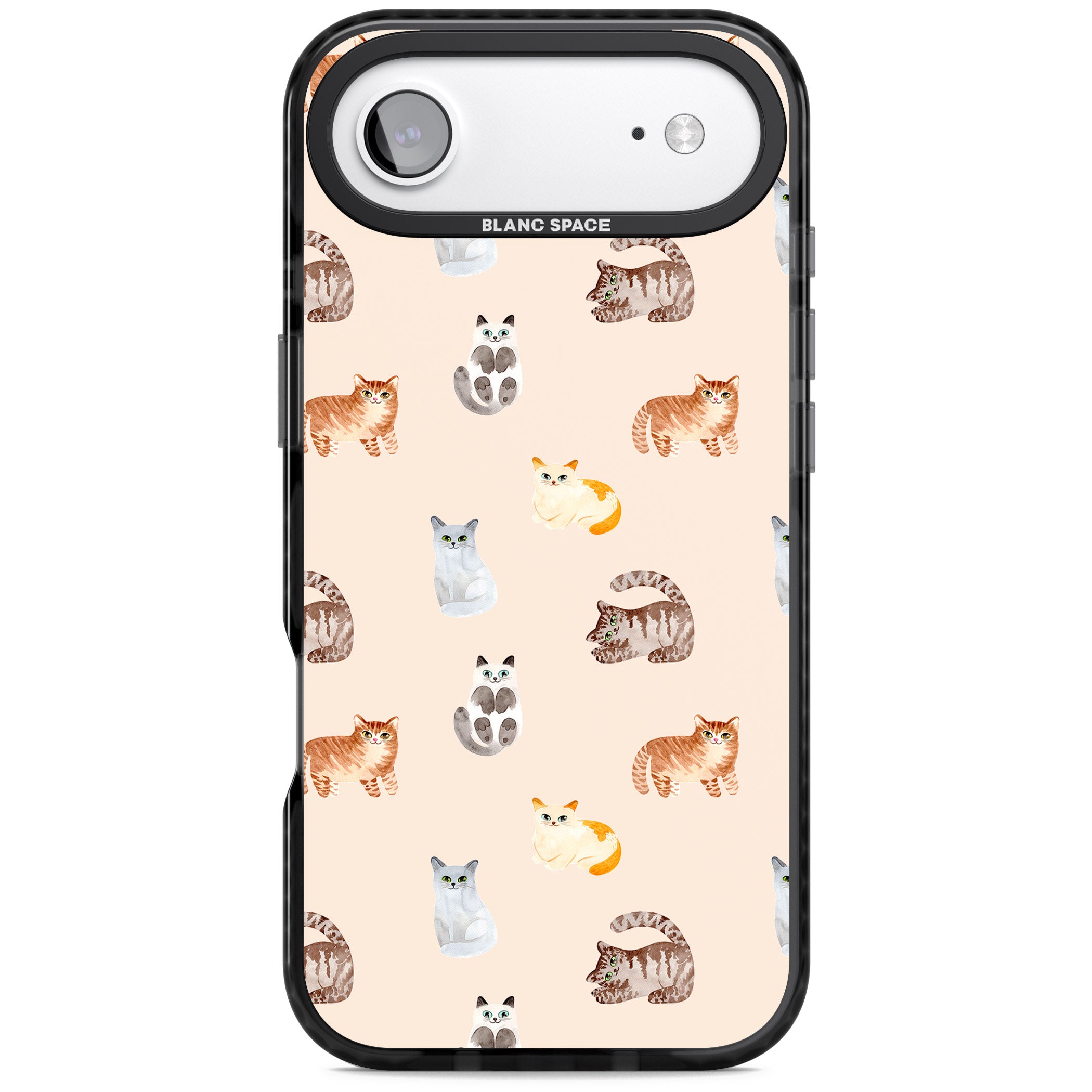 Cute Cat Parade iPhone 17 Air Impact Black Phone Case