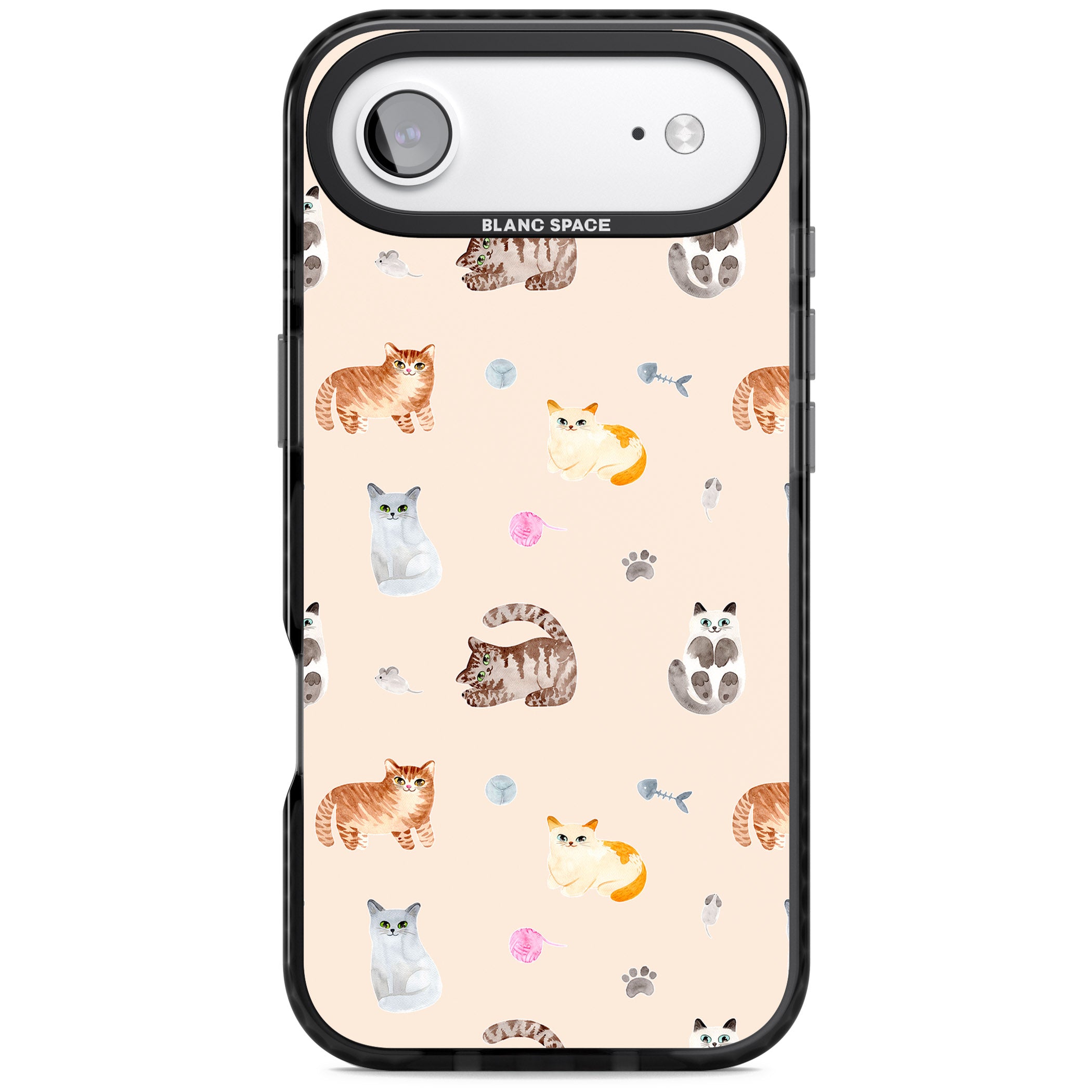 Cat Playground iPhone 17 Air Impact Black Phone Case