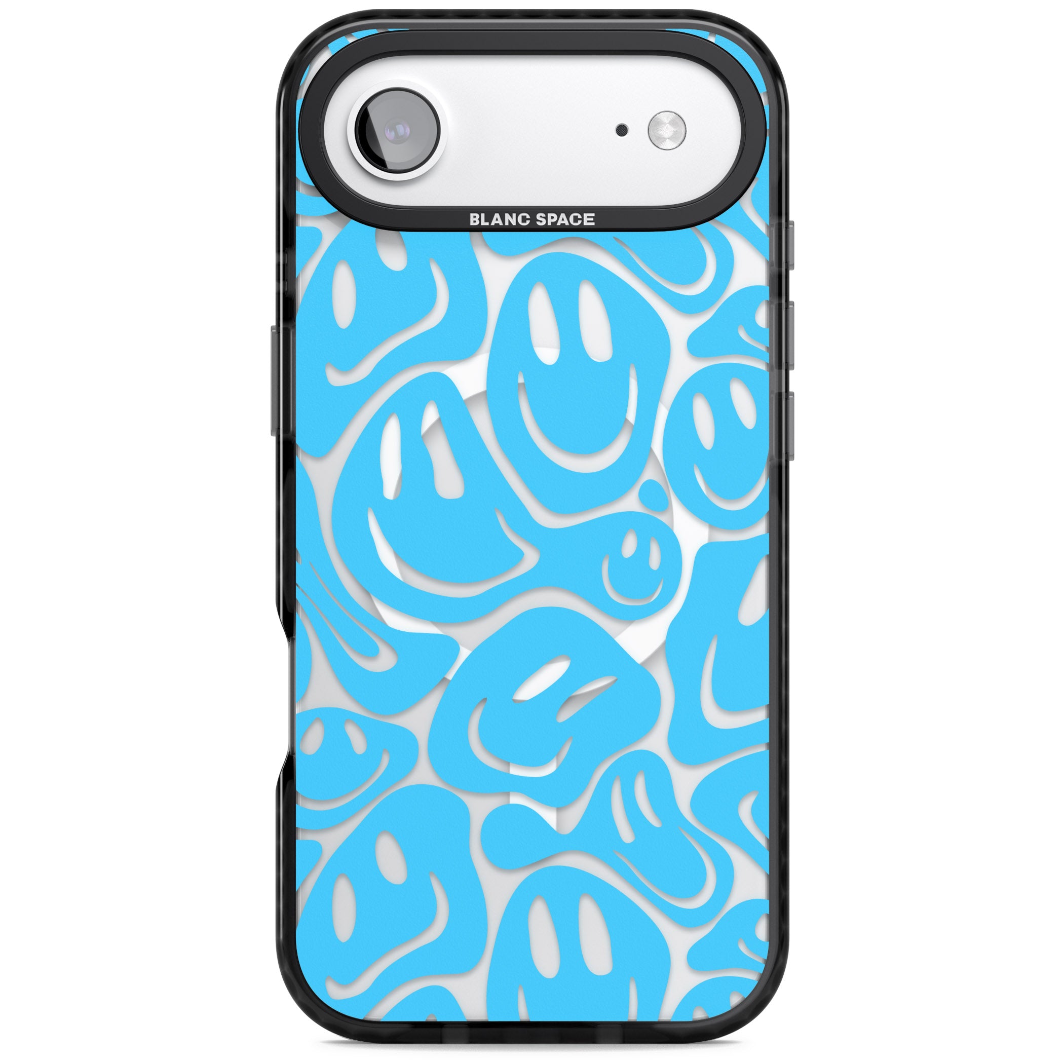 Blue Acid Faces iPhone 17 Air Impact Pro Black Phone Case