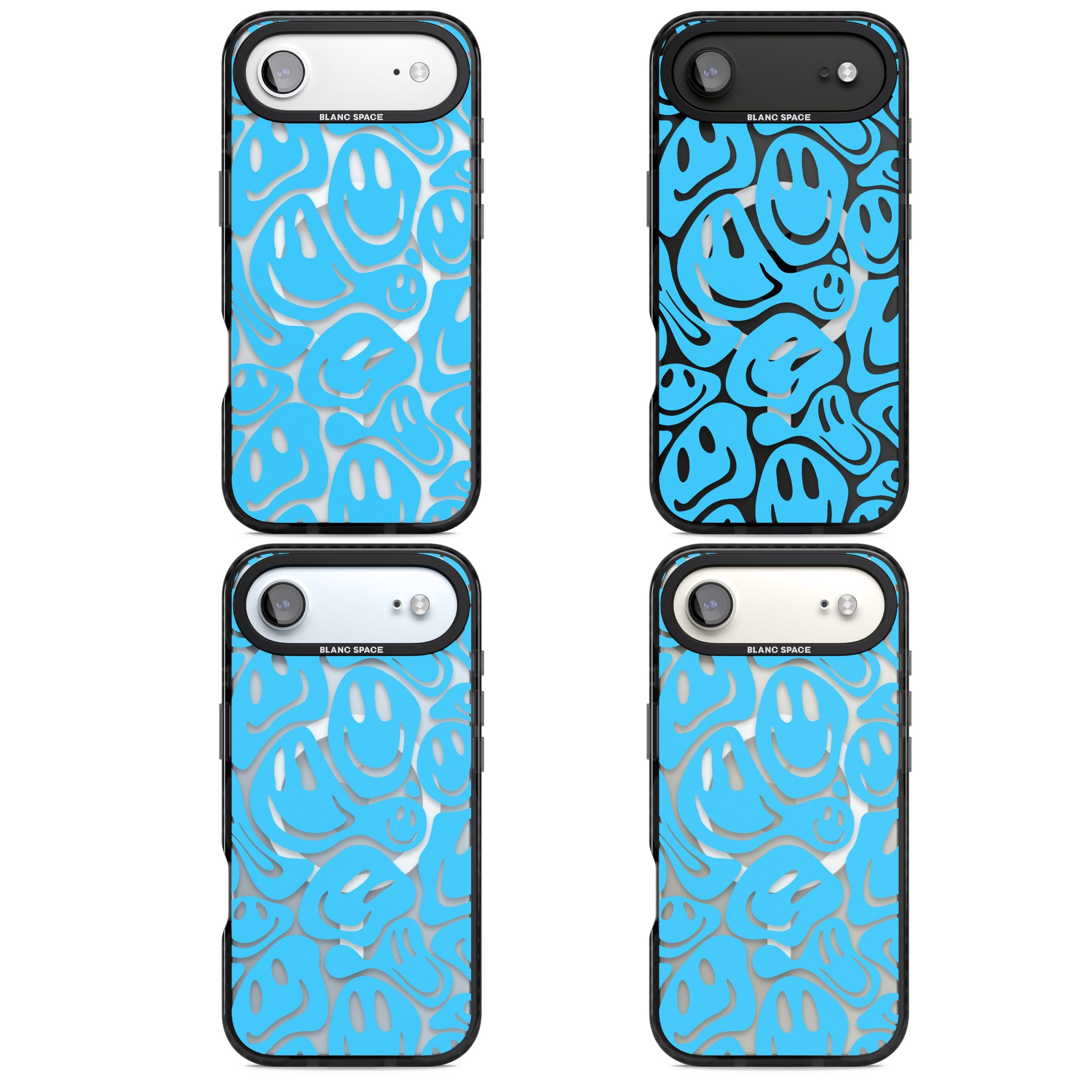 Blue Acid Faces iPhone 17 Air Impact Pro Black Phone Case APT Impact Protection
