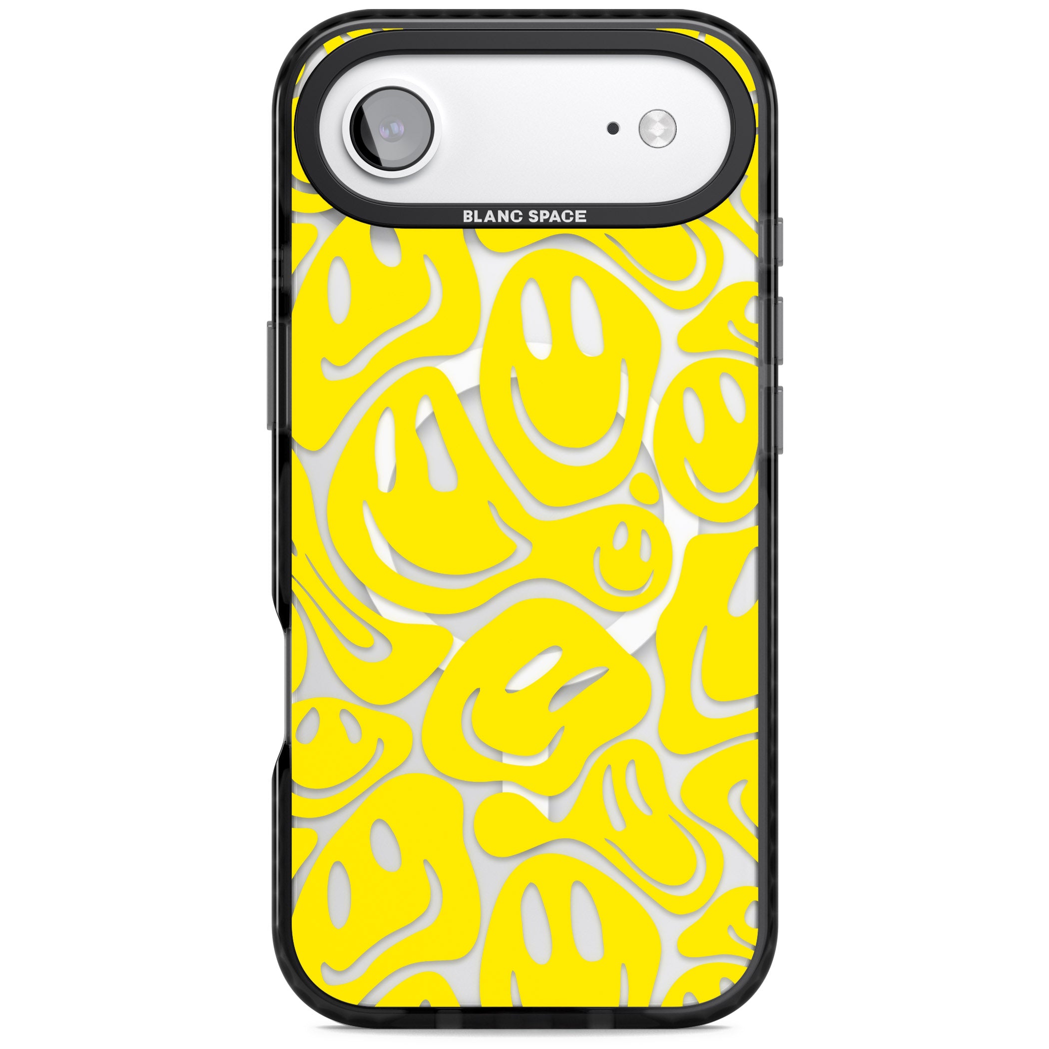 Yellow Acid Faces iPhone 17 Air Impact Pro Black Phone Case