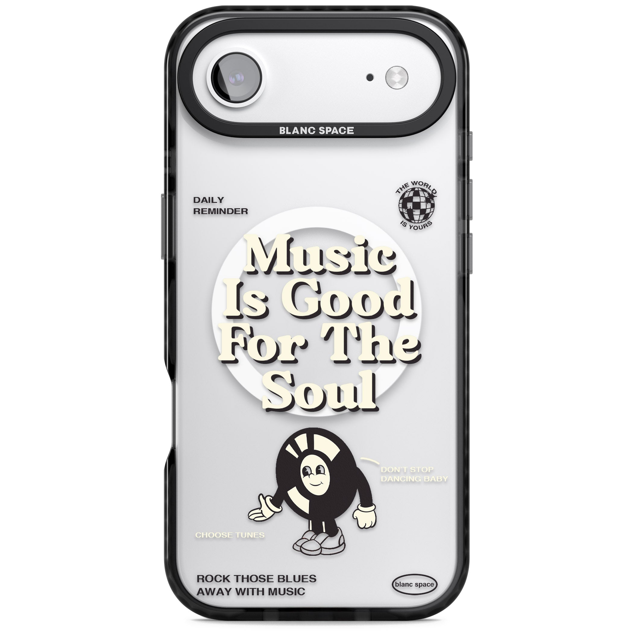 Music Is Good For The Soul iPhone 17 Air Impact Pro Black Phone Case