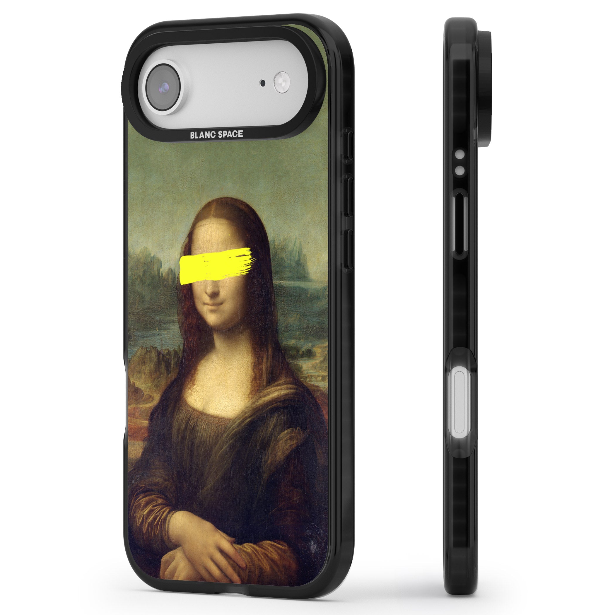 Vandaled Mona Lisa iPhone 17 Air Impact Pro Black Phone Case Side Profile