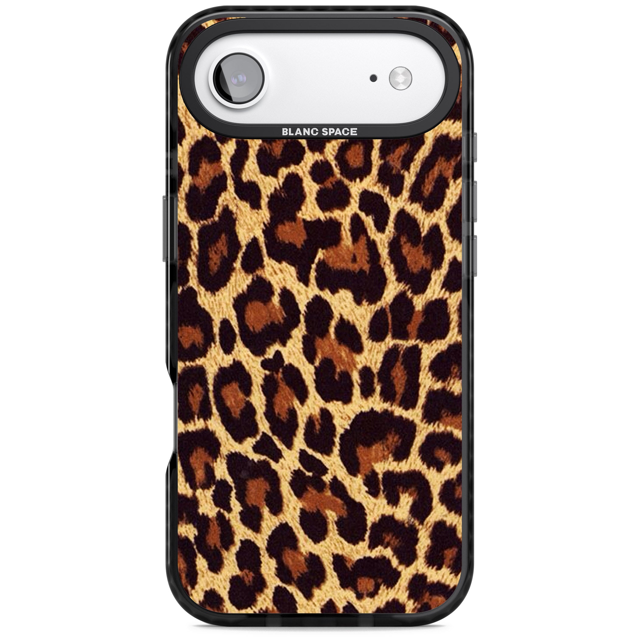 Gold Leopard Print iPhone 17 Air Impact Pro Black Phone Case
